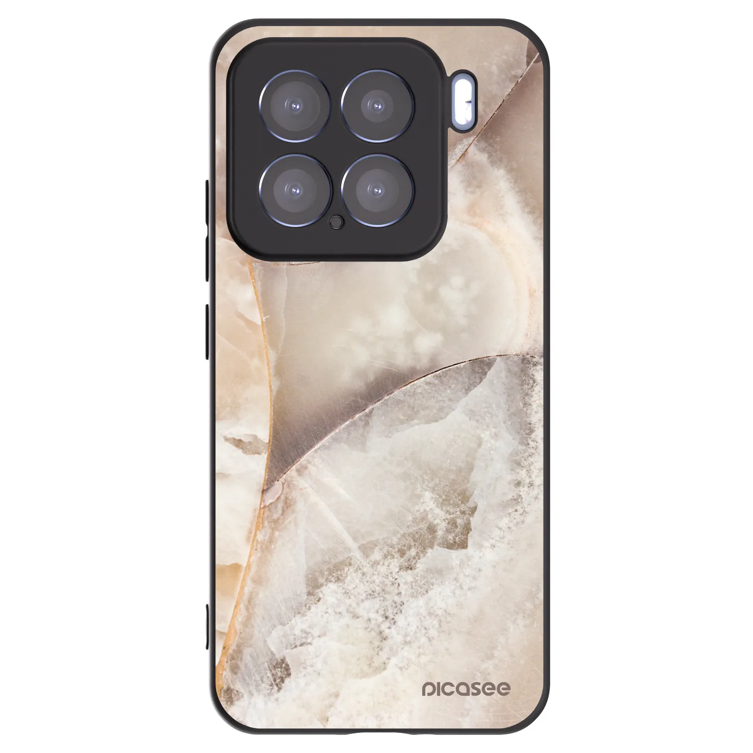 Picasee silikonski črni ovitek za Xiaomi 15 - Cream marble