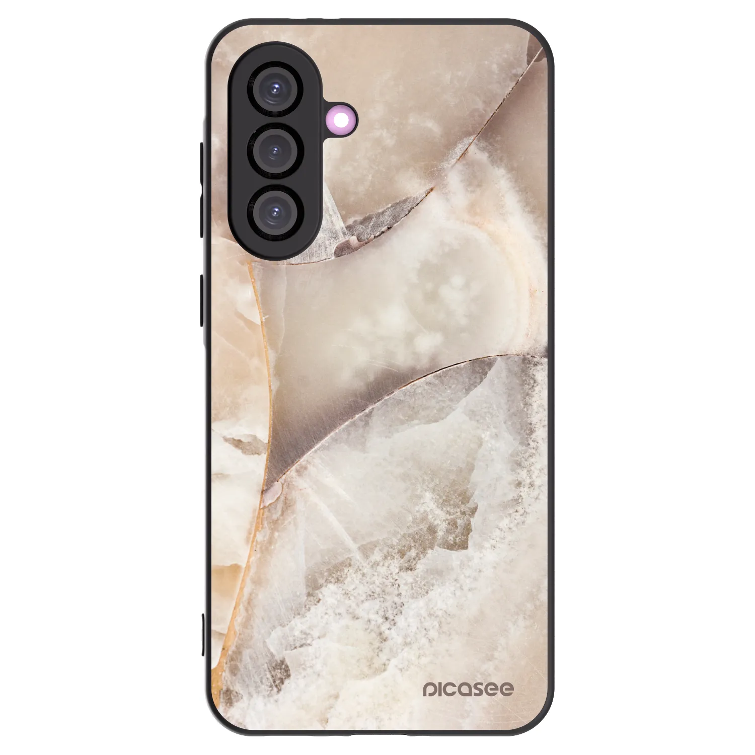 Picasee silikonski črni ovitek za Samsung Galaxy A36 5G - Cream marble