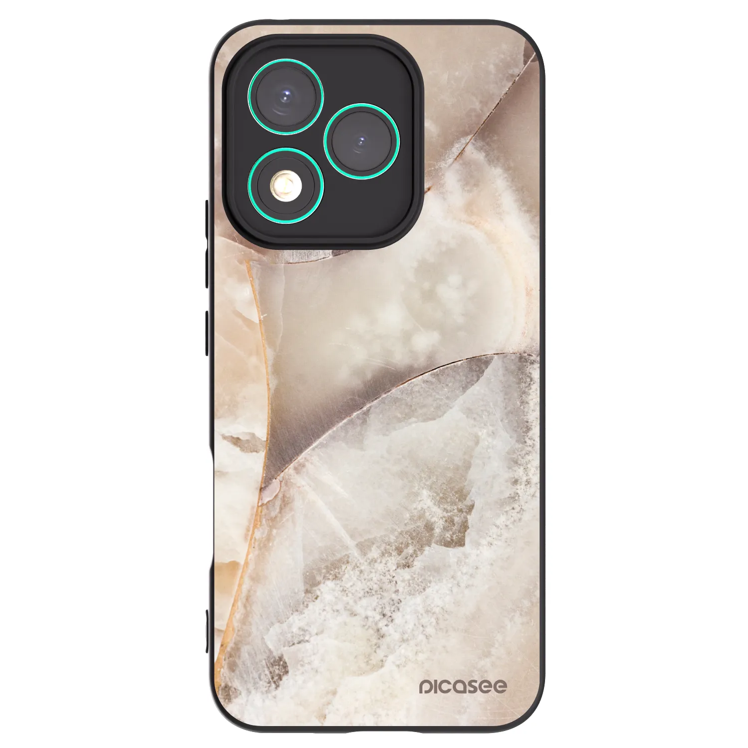 Picasee silikonski črni ovitek za Honor 400 Lite 5G - Cream marble