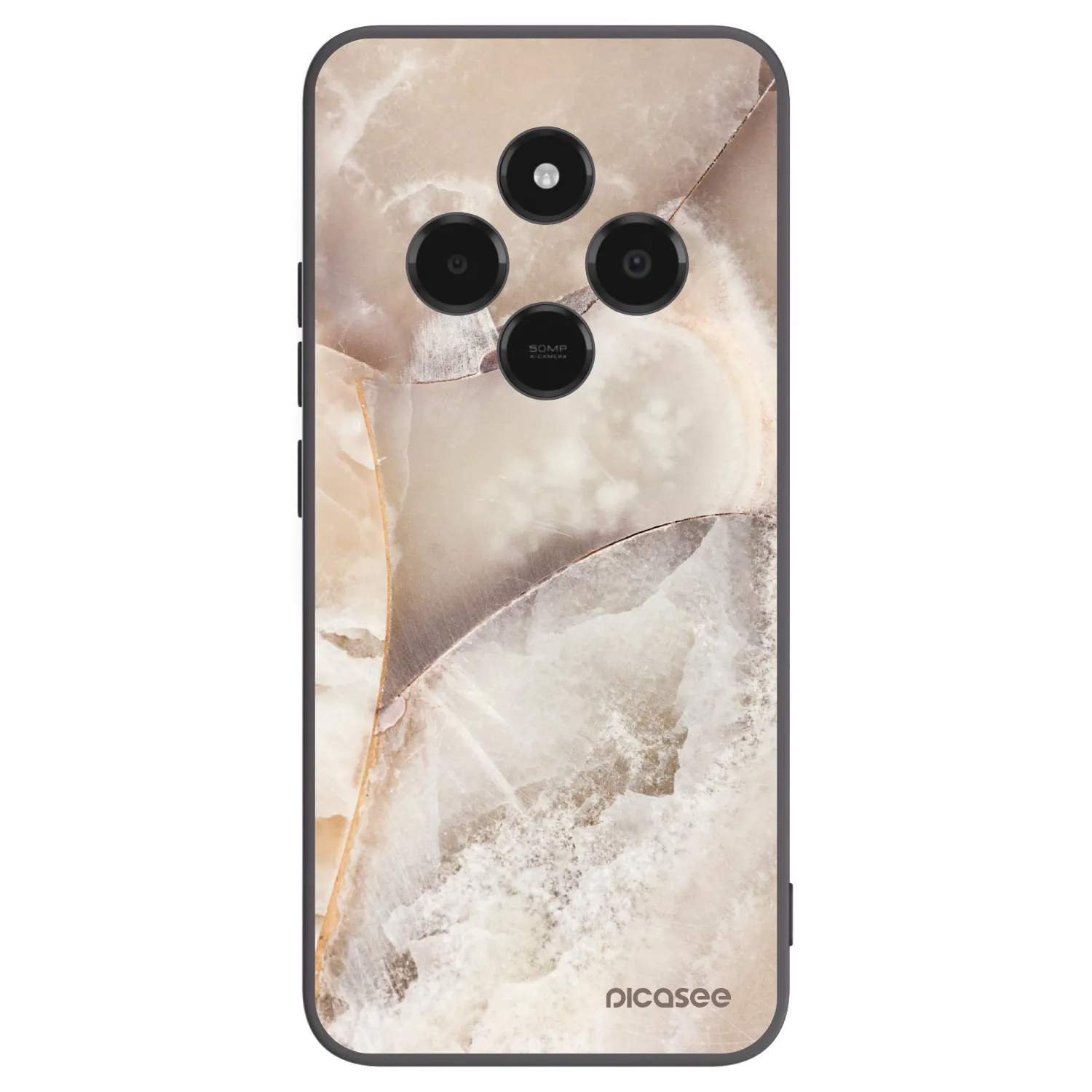 Picasee silikonski črni ovitek za Xiaomi Poco C75 - Cream marble