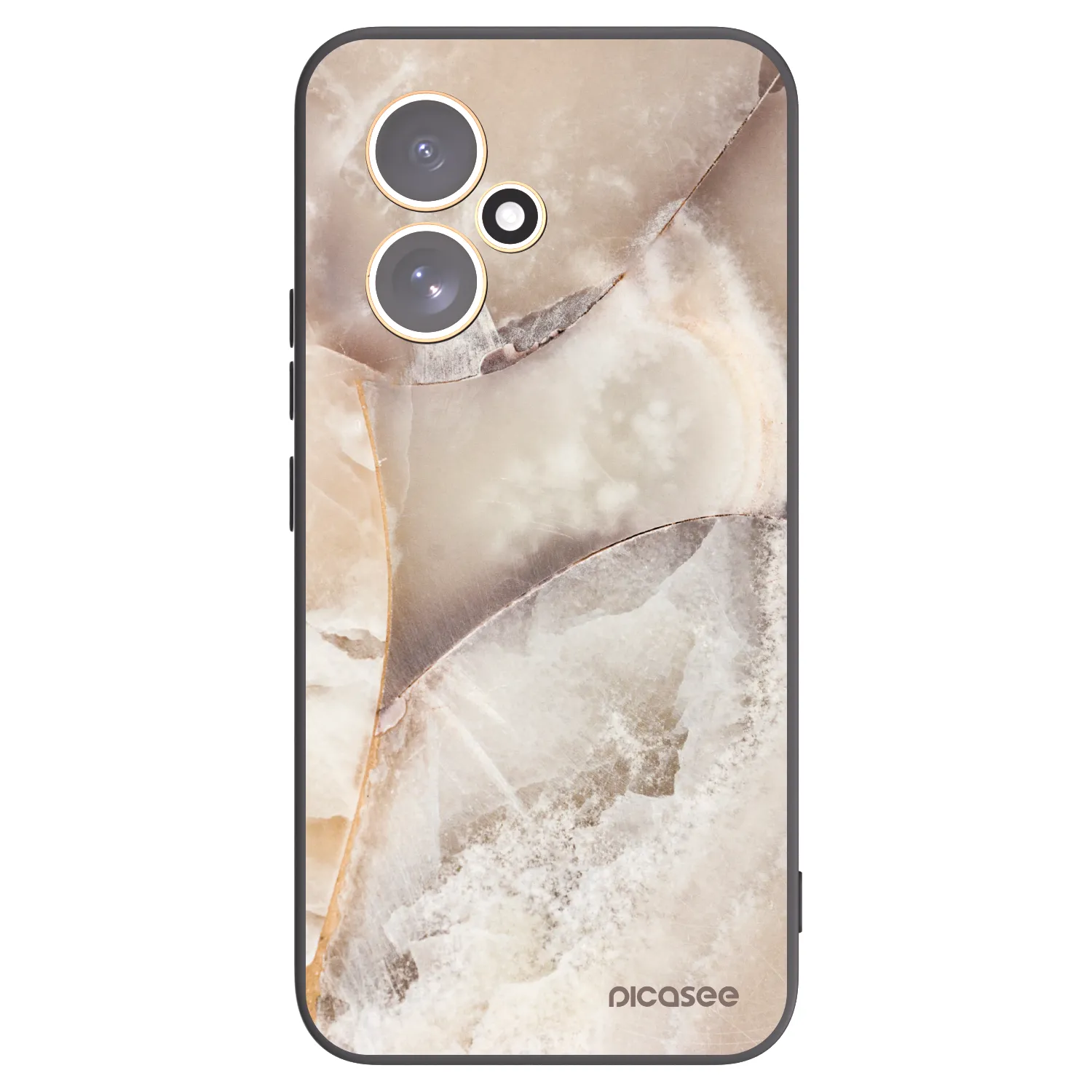 Picasee silikonski črni ovitek za Honor 400 5G - Cream marble