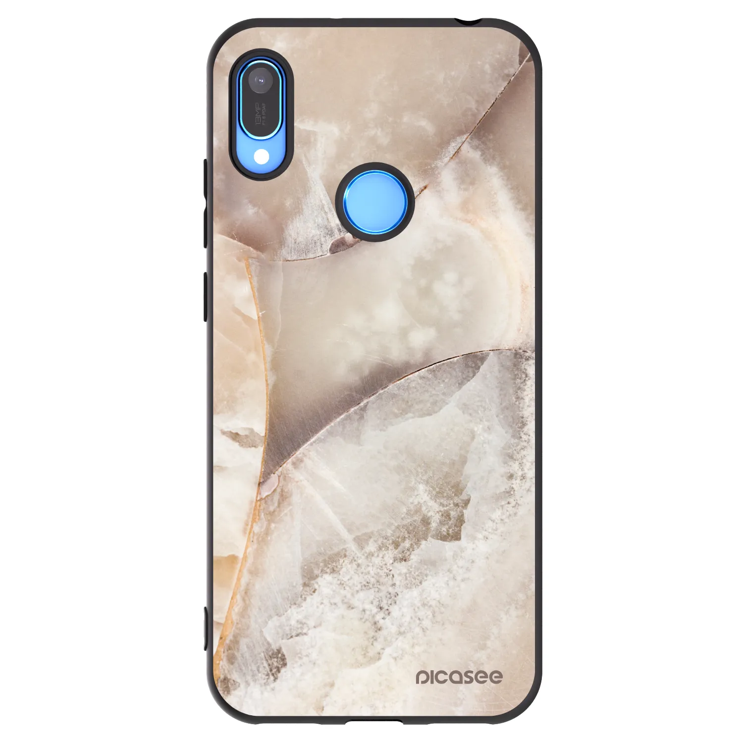 Picasee silikonski črni ovitek za Huawei Y6 2019 - Cream marble