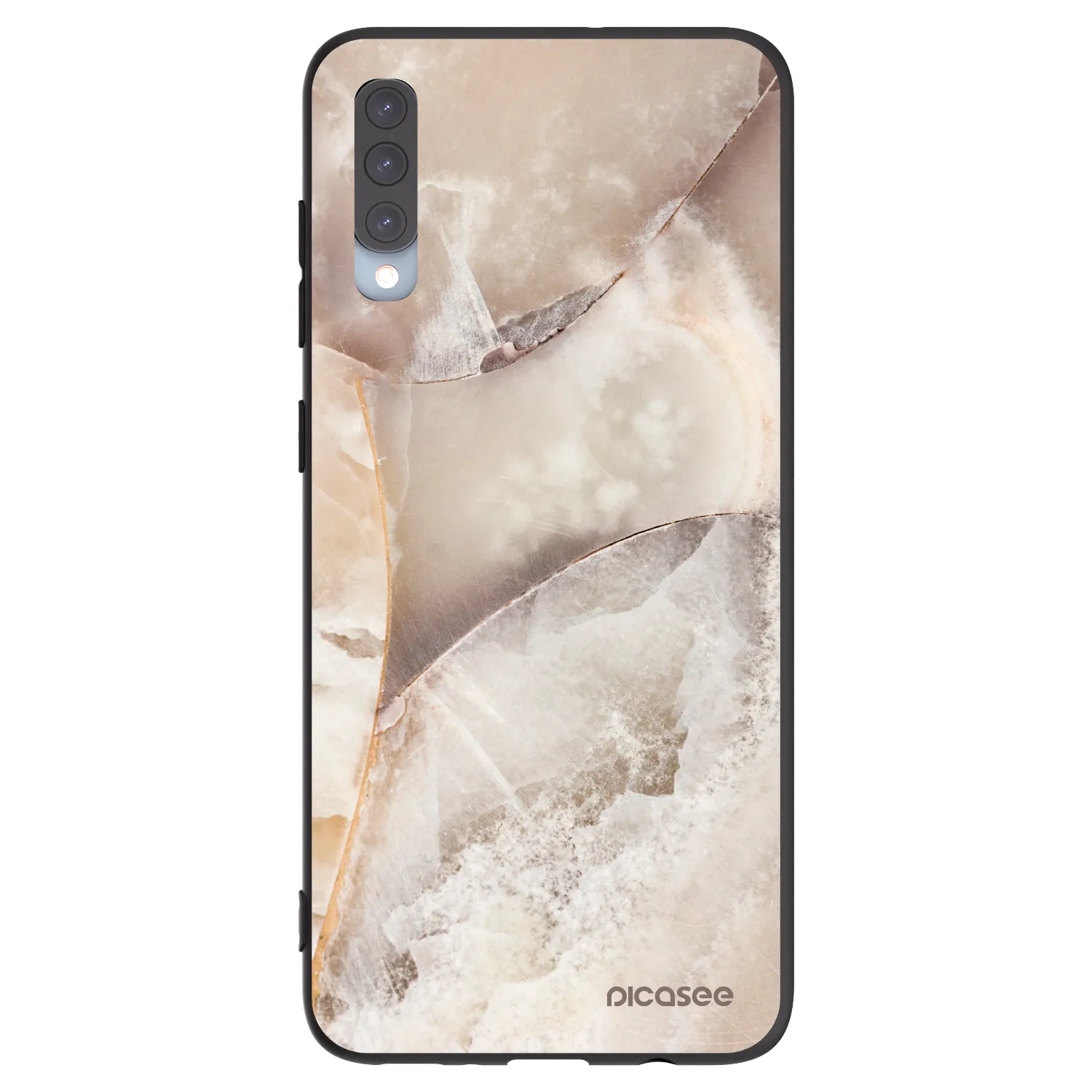 Picasee silikonski črni ovitek za Samsung Galaxy A70 A705F - Cream marble