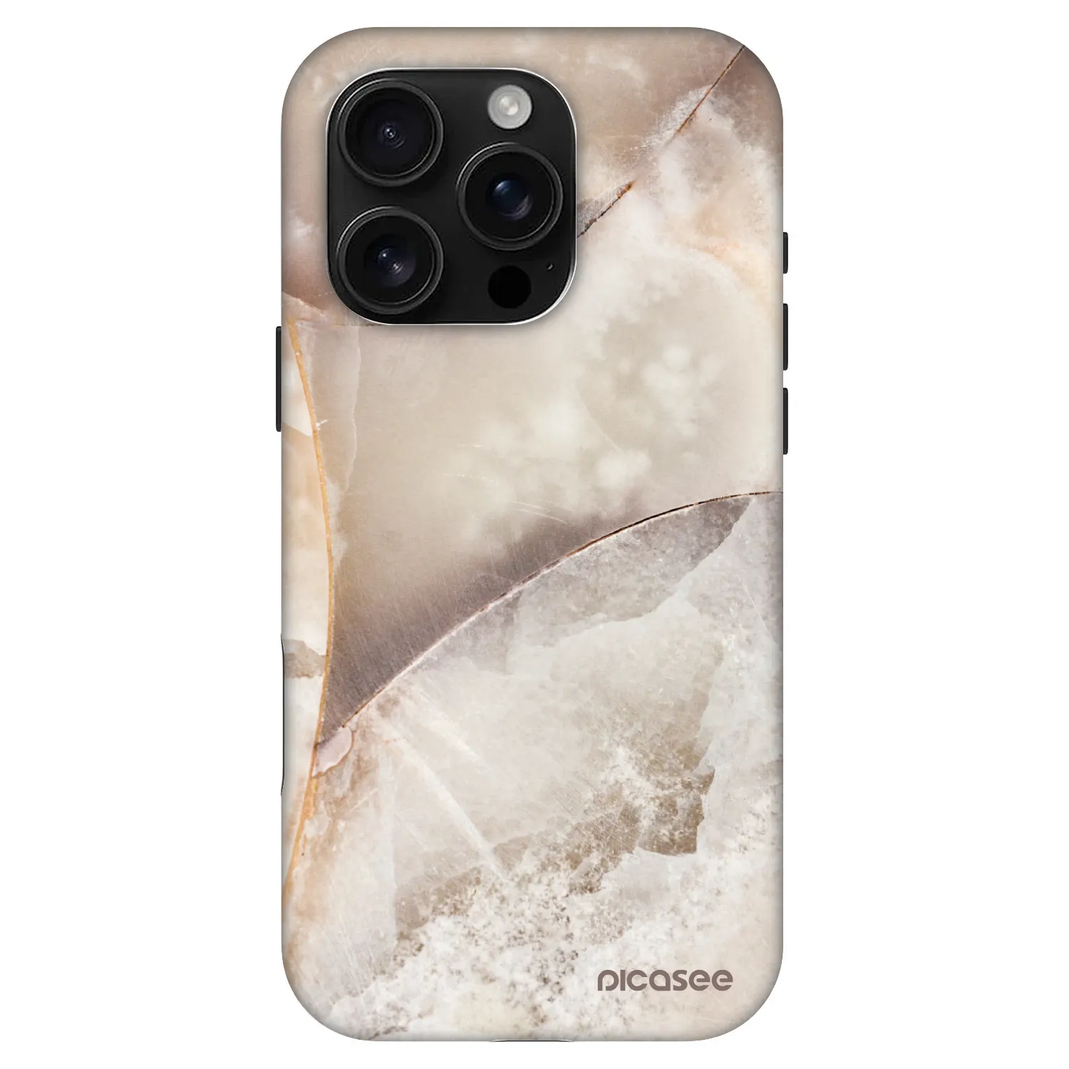 Picasee Fashion Case MagSafe za Apple iPhone 16 Pro - Cream marble
