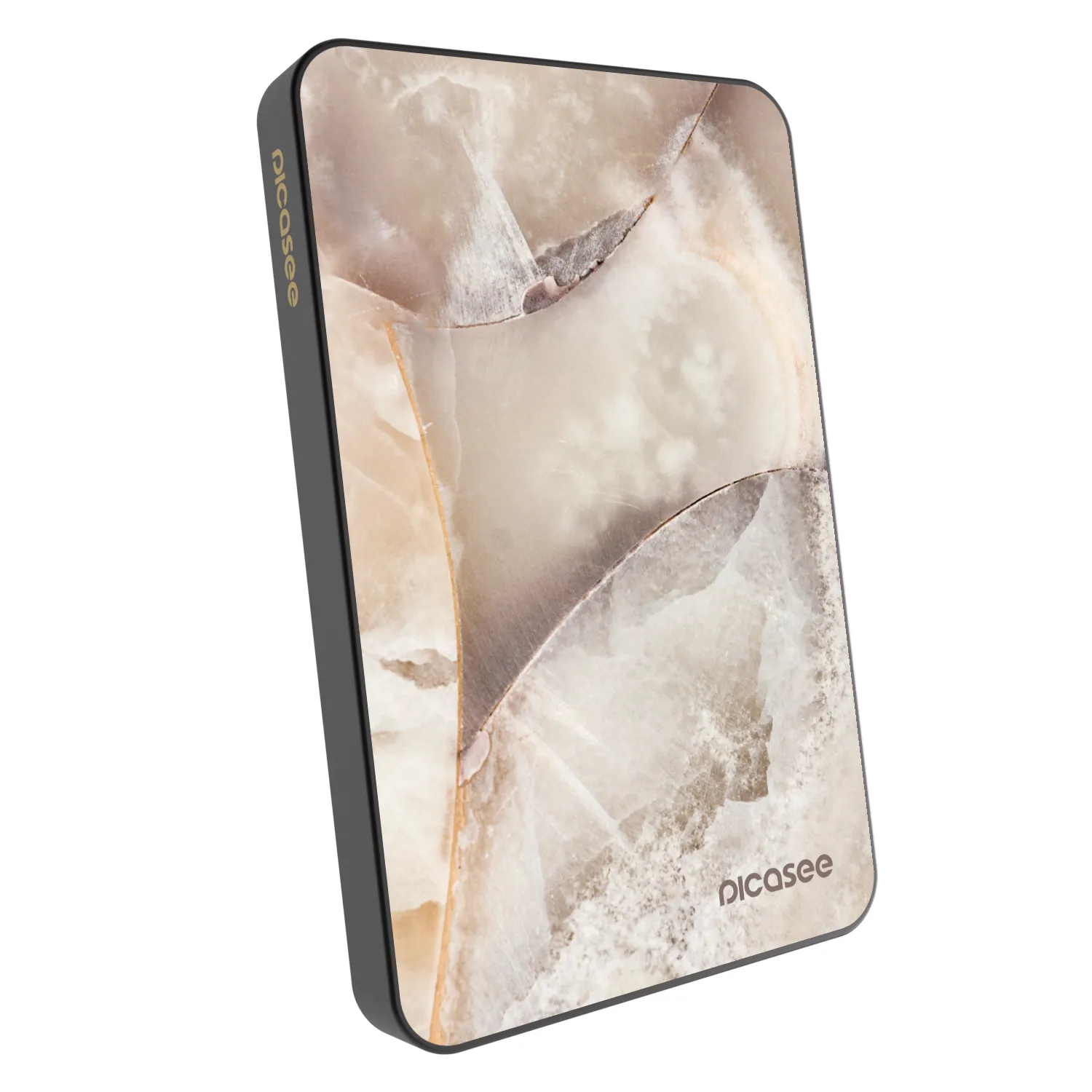 Picasee Prenosna baterija z MagSafe 5 000 mAh Siva - Cream marble