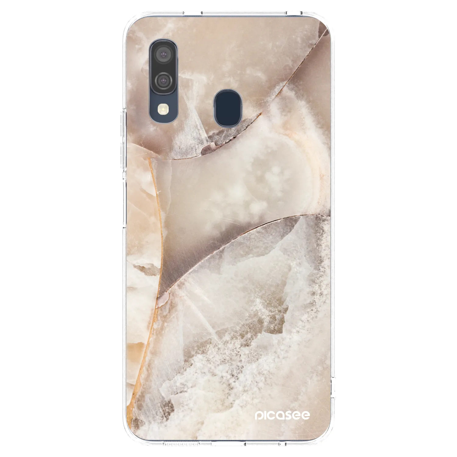 Picasee silikonski prozorni ovitek za Samsung Galaxy A40 A405F - Cream marble