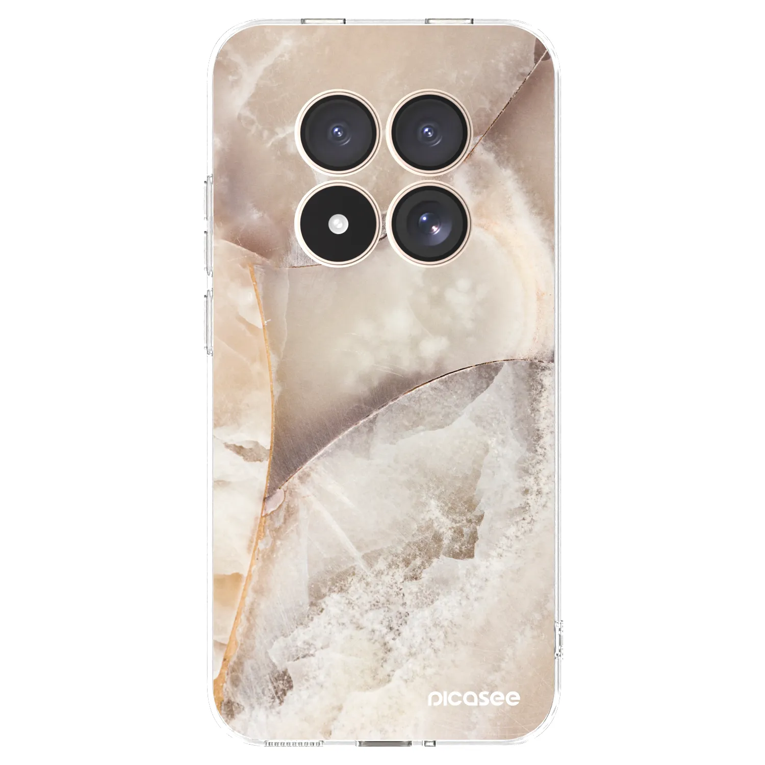 Picasee silikonski prozorni ovitek za Xiaomi Redmi Note 15 Pro 4G - Cream marble