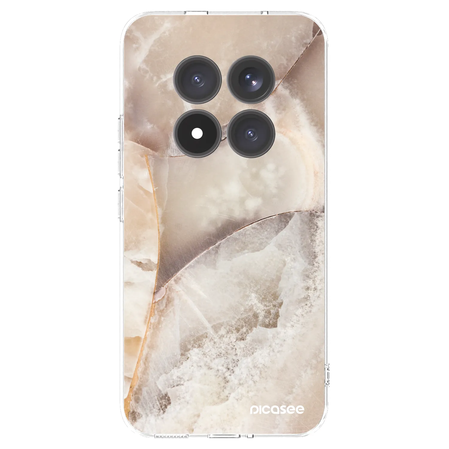 Picasee silikonski prozorni ovitek za Xiaomi Redmi Note 15 Pro+ - Cream marble