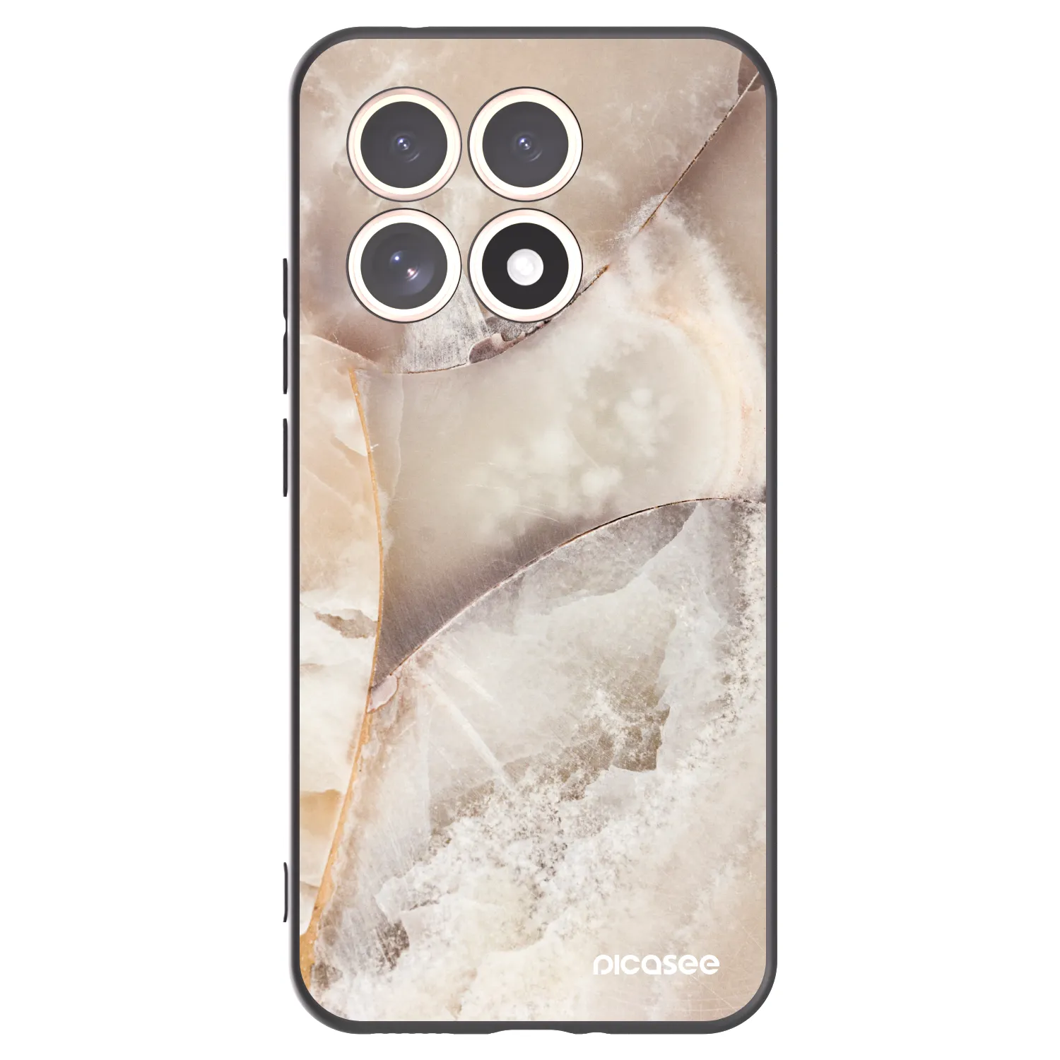 Picasee silikonski črni ovitek za Xiaomi 15T - Cream marble