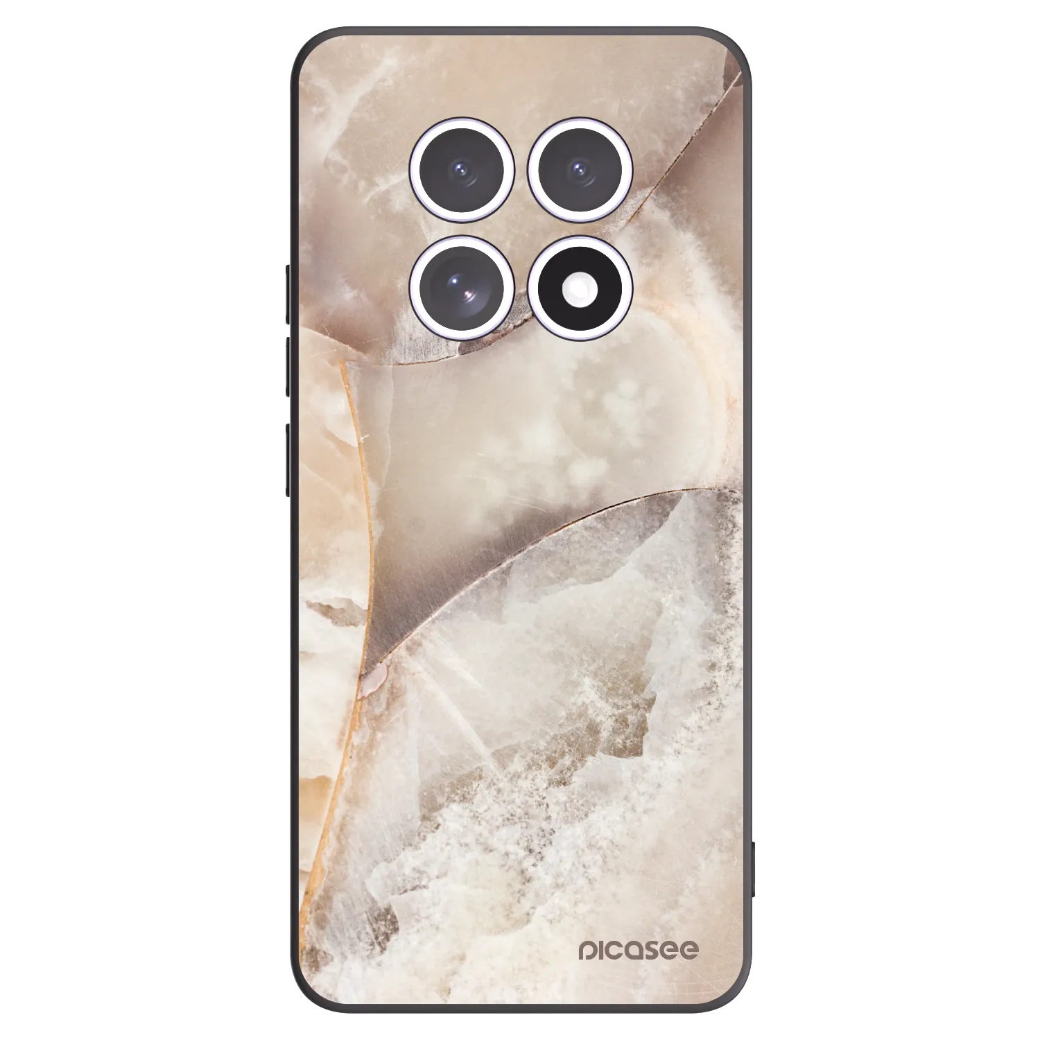 Picasee silikonski črni ovitek za Xiaomi Redmi Note 15 - Cream marble