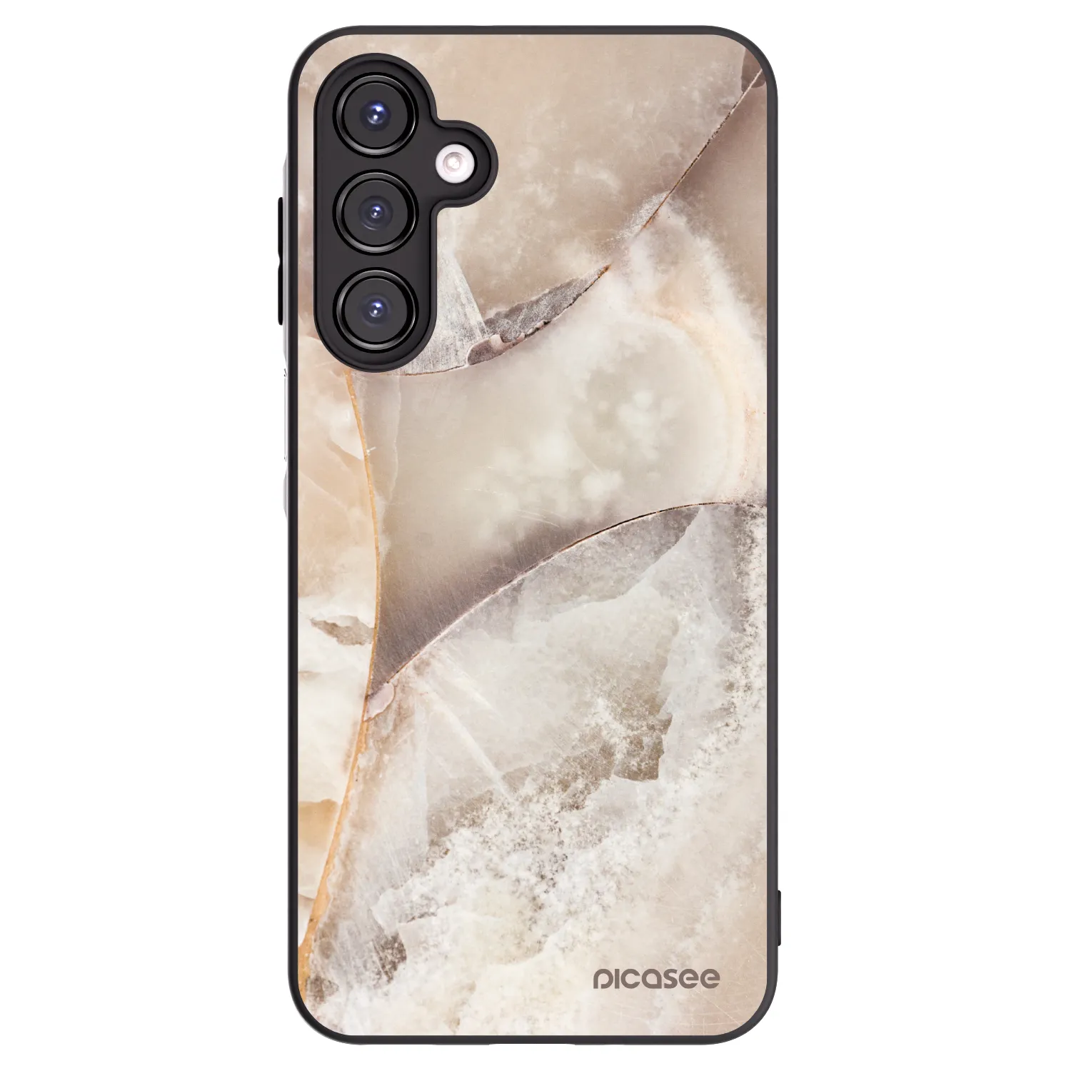 Picasee silikonski črni ovitek za Samsung Galaxy A16 4G - Cream marble