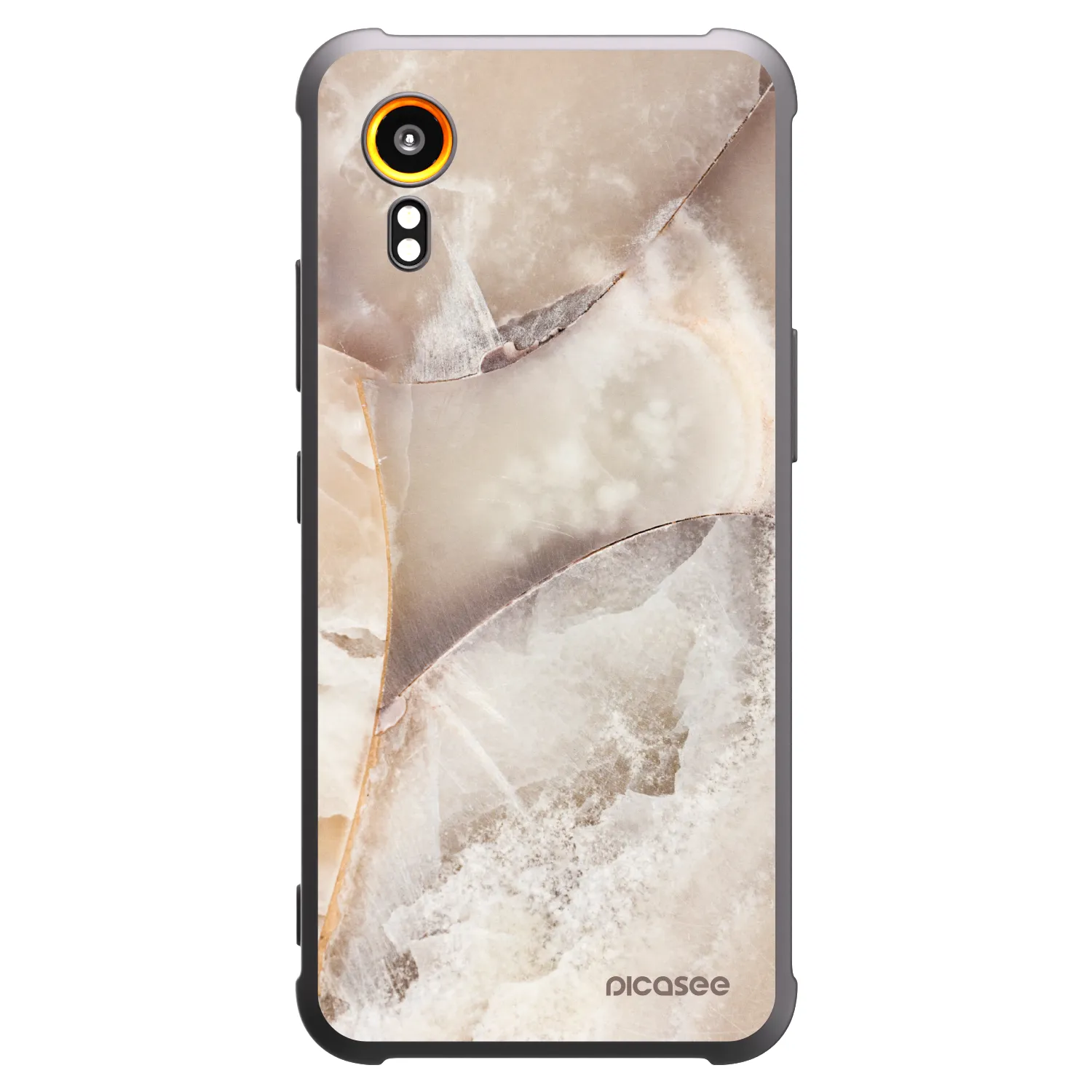 Picasee silikonski črni ovitek za Samsung Galaxy Xcover 7 - Cream marble