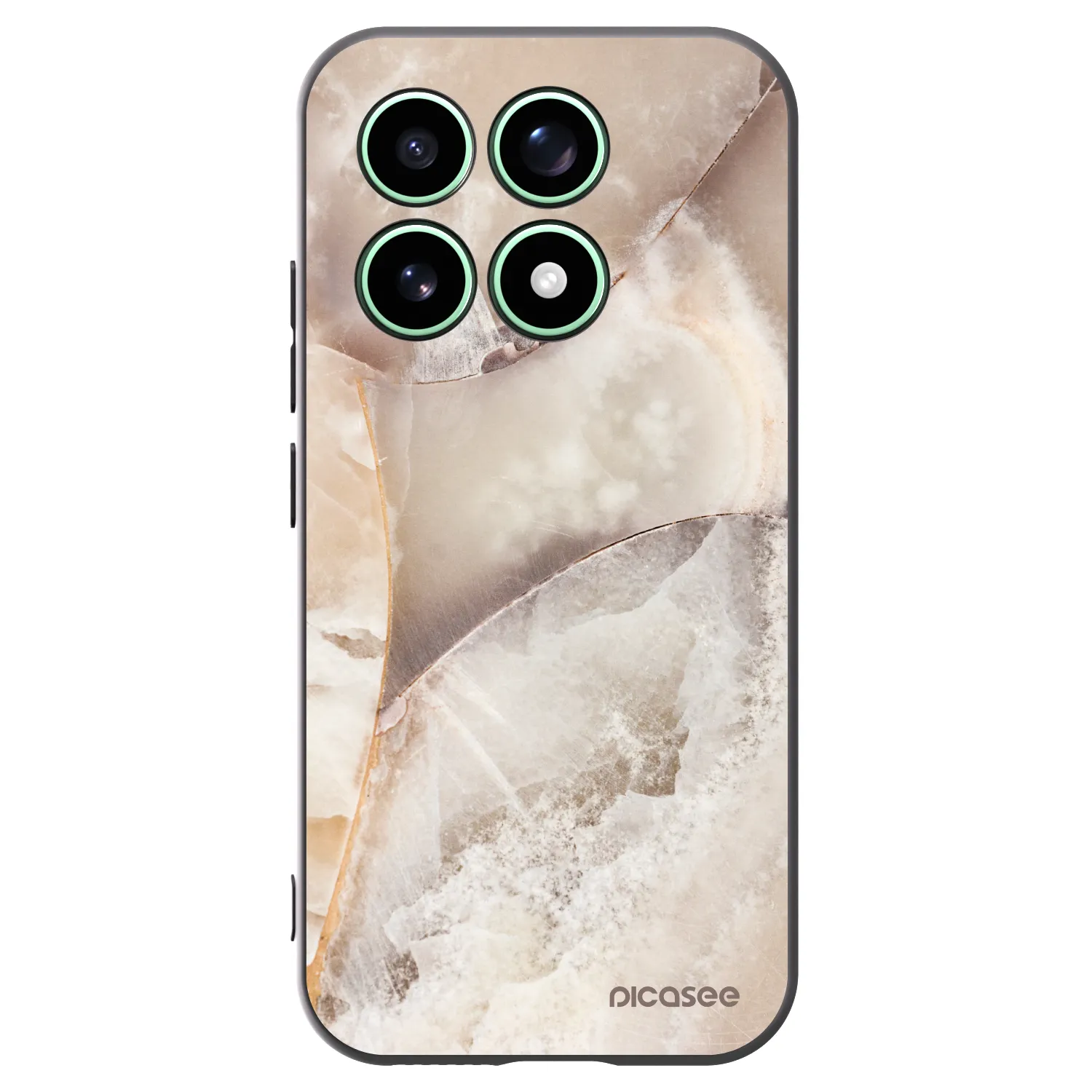 Picasee silikonski črni ovitek za Xiaomi 17 - Cream marble