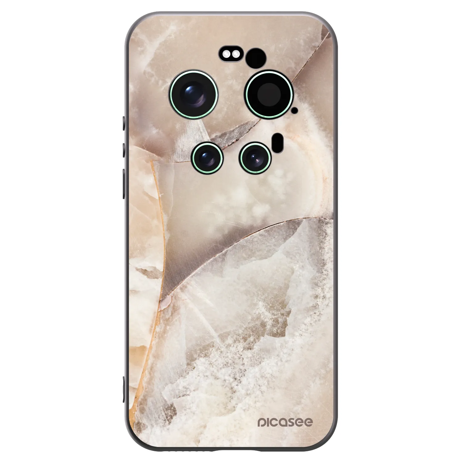 Picasee silikonski črni ovitek za Xiaomi 17 Ultra - Cream marble
