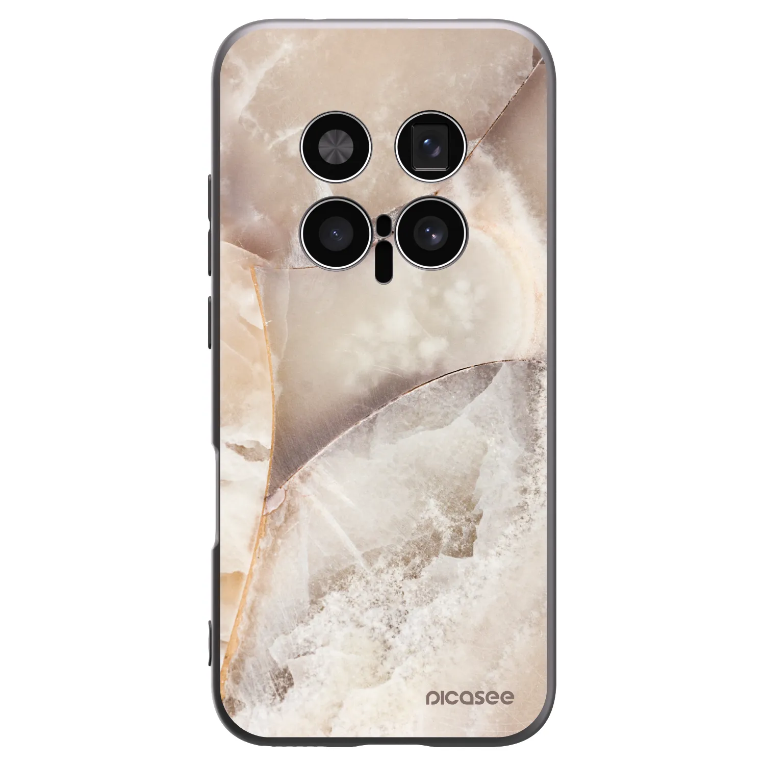 Picasee silikonski črni ovitek za Honor Magic8 Pro 5G - Cream marble