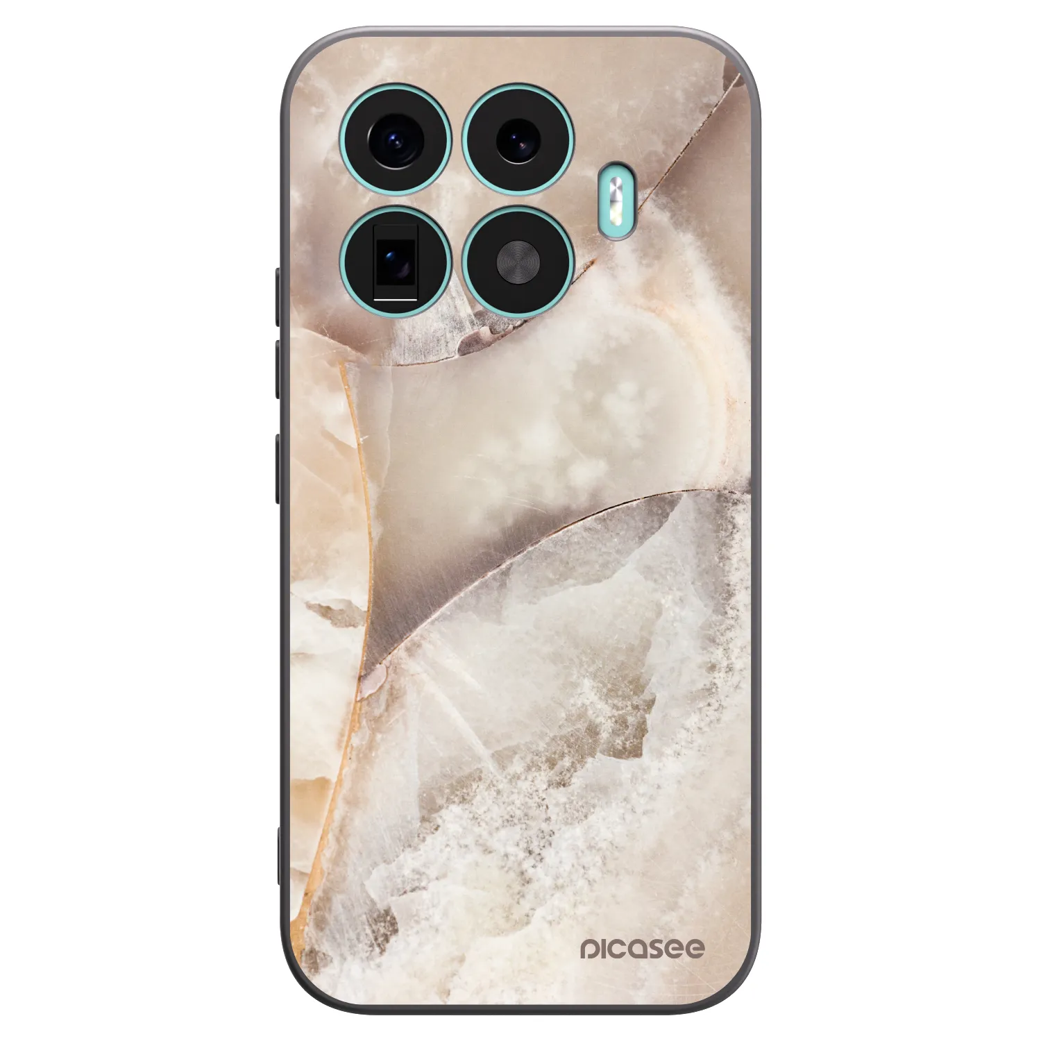 Picasee silikonski črni ovitek za Xiaomi 17T - Cream marble