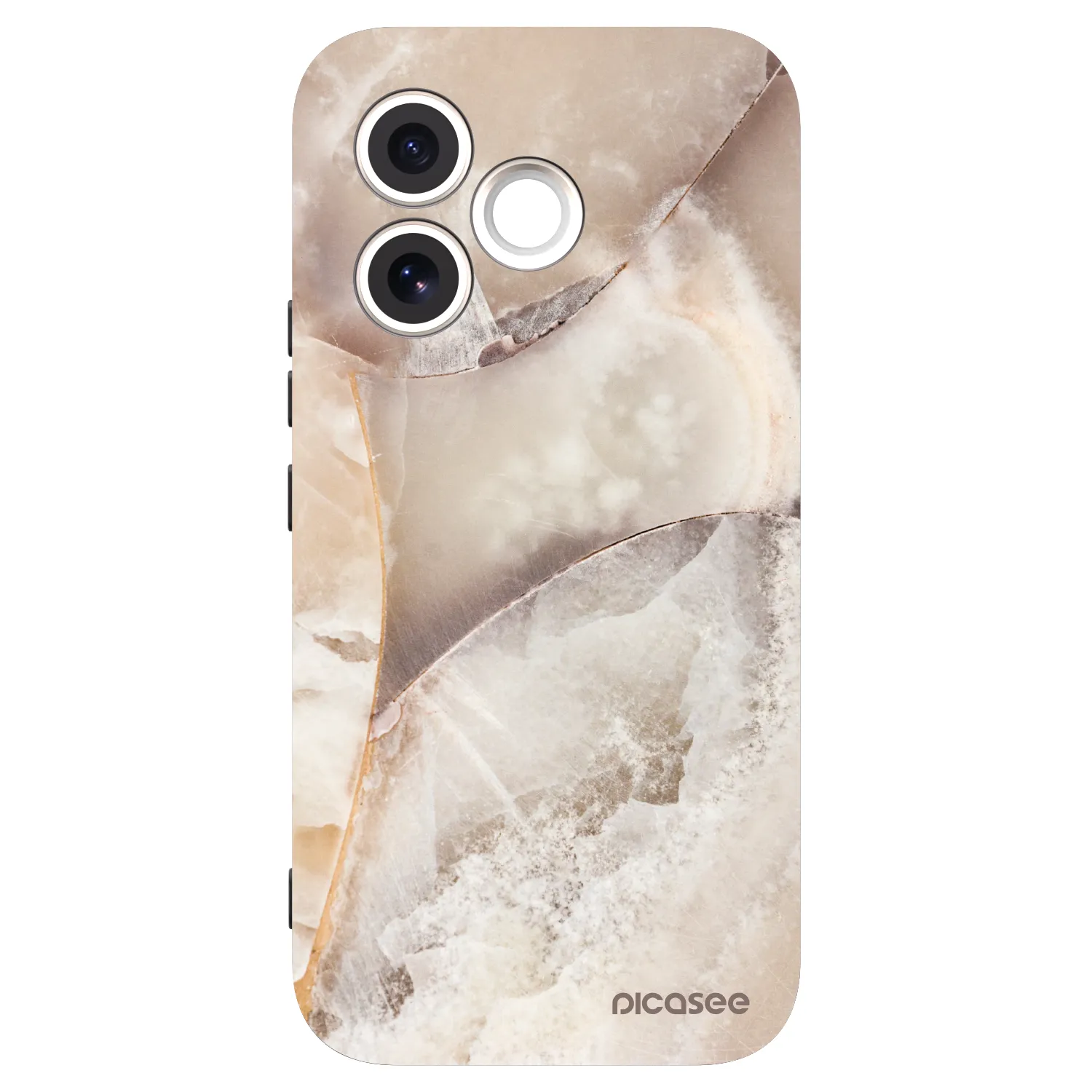 Picasee silikonski črni ovitek za Honor 600 Lite - Cream marble