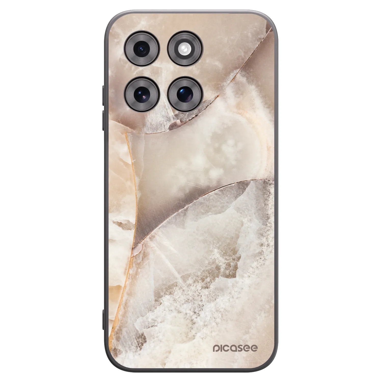 Picasee silikonski črni ovitek za Motorola Moto G77 - Cream marble