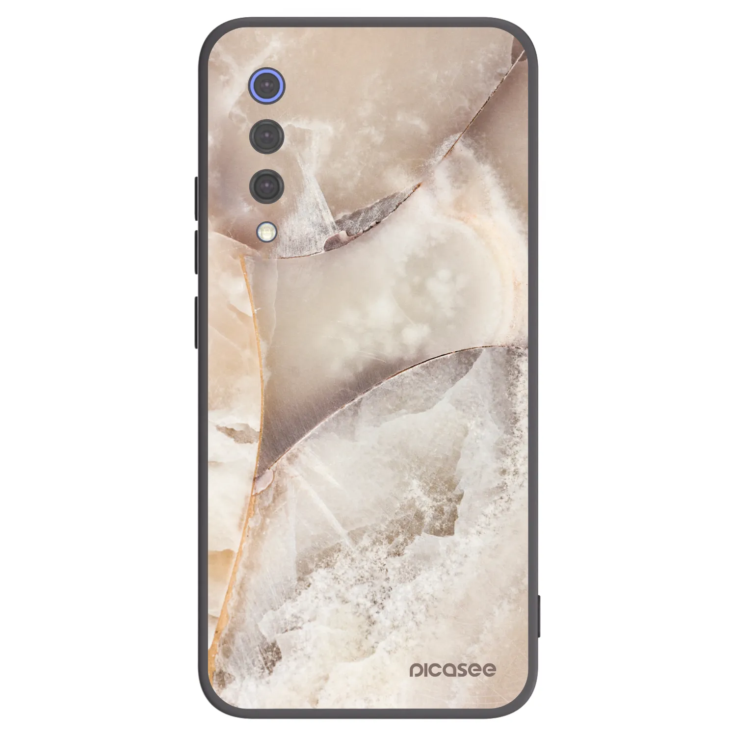 Picasee silikonski črni ovitek za Xiaomi Mi 9 SE - Cream marble
