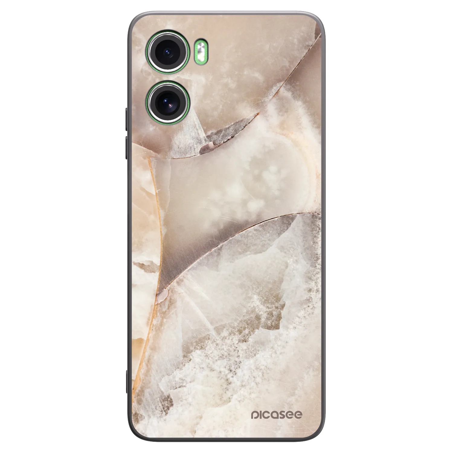Picasee silikonski črni ovitek za Motorola Moto G06 - Cream marble
