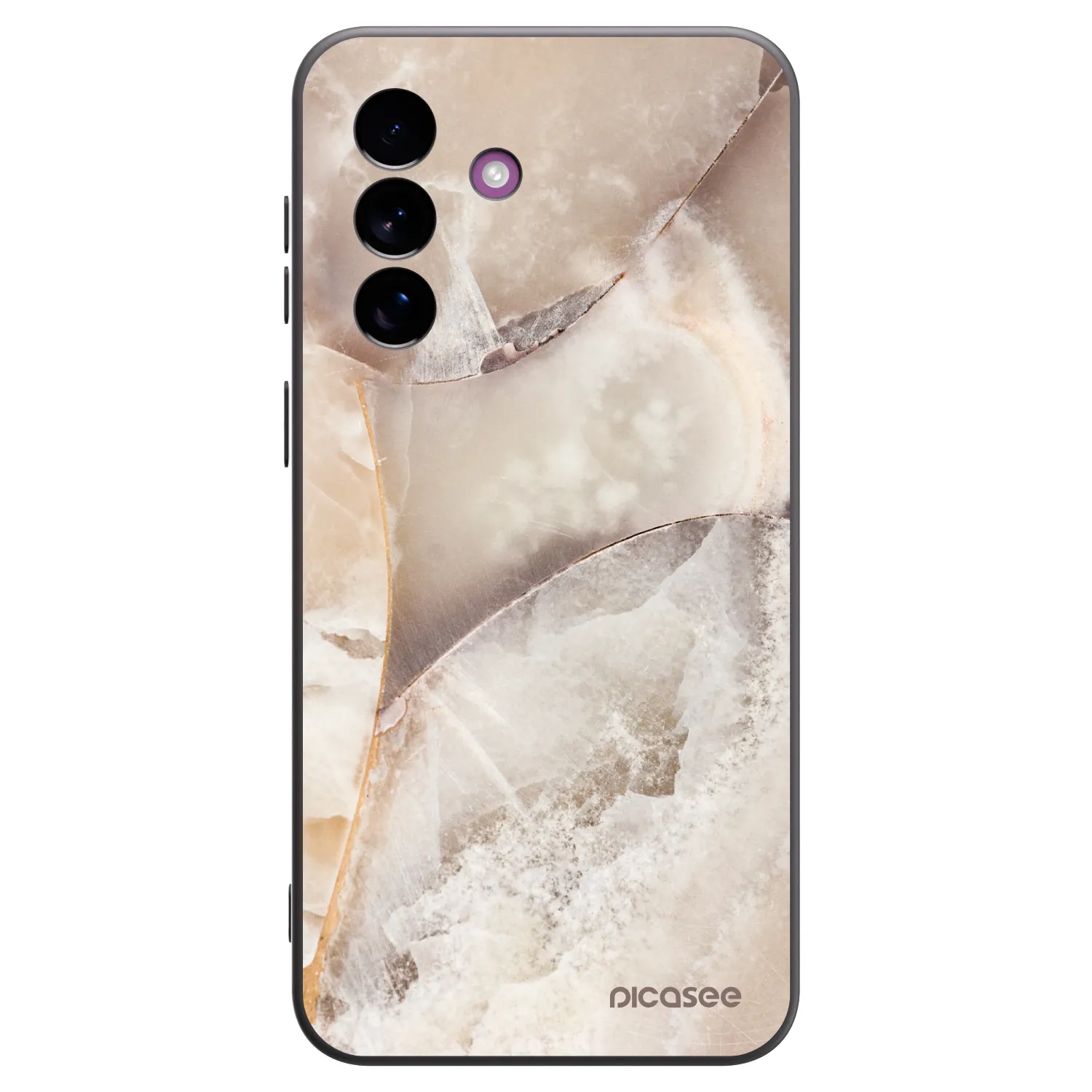 Picasee silikonski črni ovitek za Samsung Galaxy A37 - Cream marble