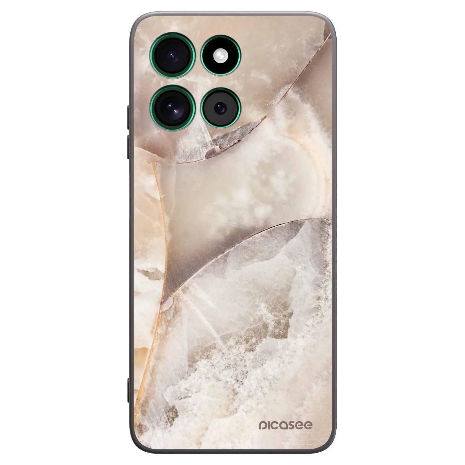 Picasee silikonski črni ovitek za Motorola Moto G57 Power - Cream marble