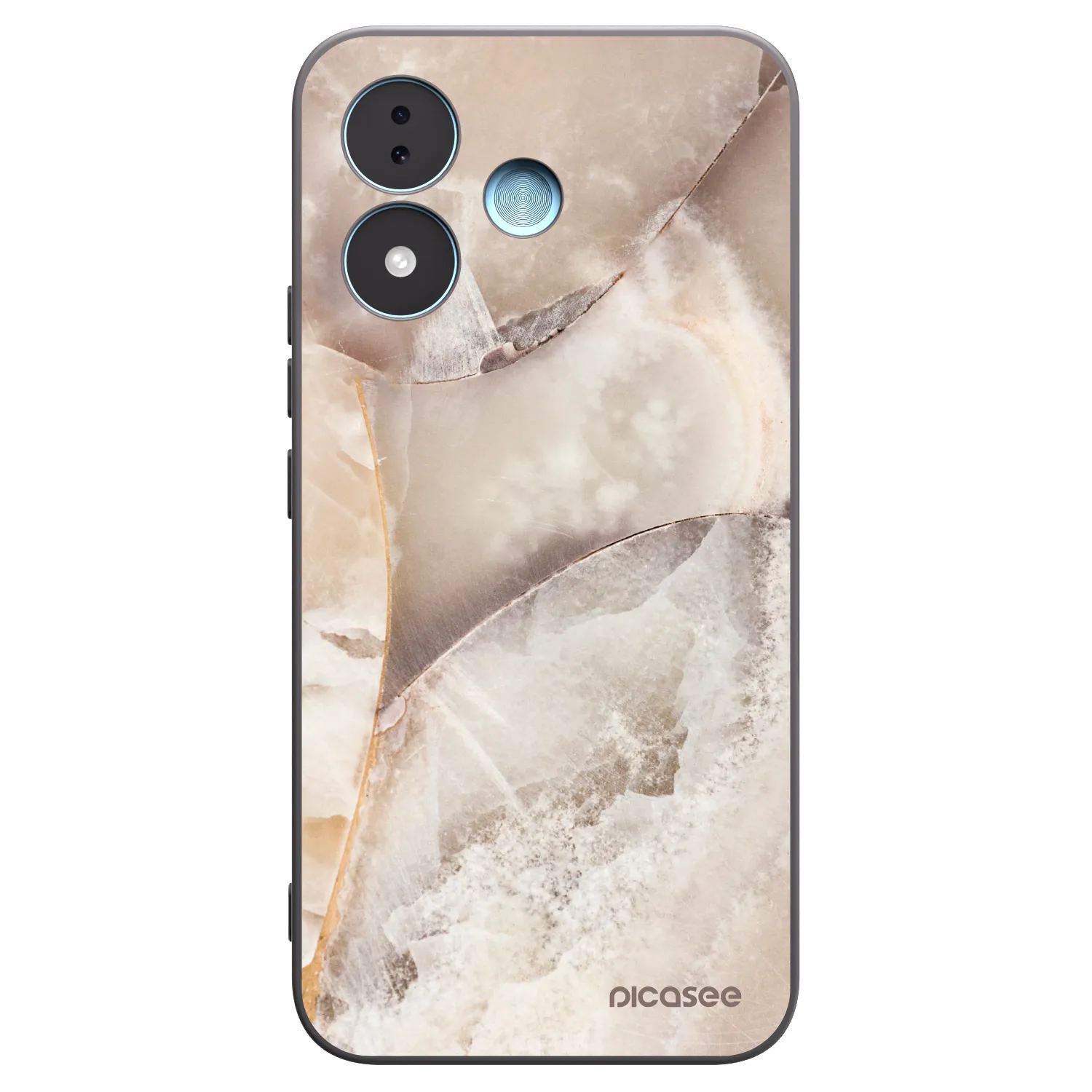 Picasee silikonski črni ovitek za Xiaomi Redmi Note 17 5G - Cream marble