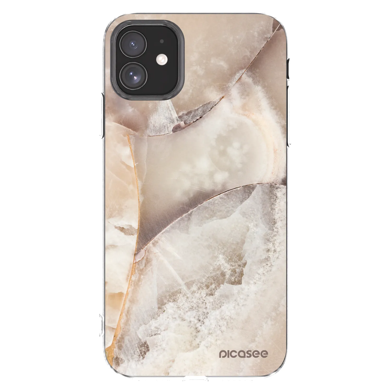Picasee silikonski prozorni ovitek za Apple iPhone 11 - Cream marble