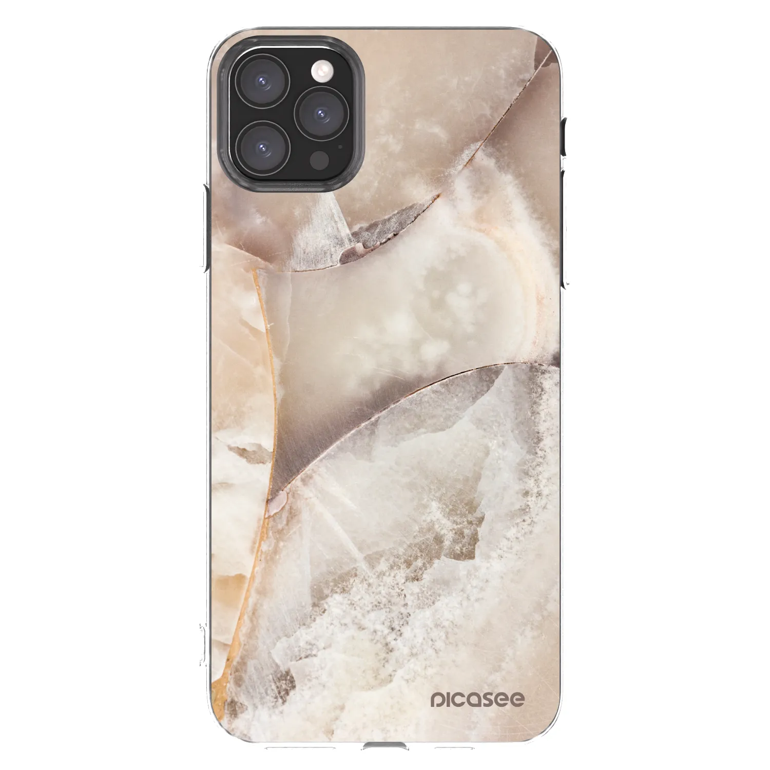 Picasee silikonski prozorni ovitek za Apple iPhone 11 Pro Max - Cream marble
