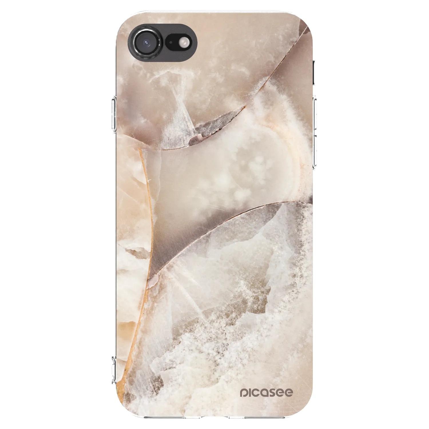 Picasee silikonski prozorni ovitek za Apple iPhone 8 - Cream marble
