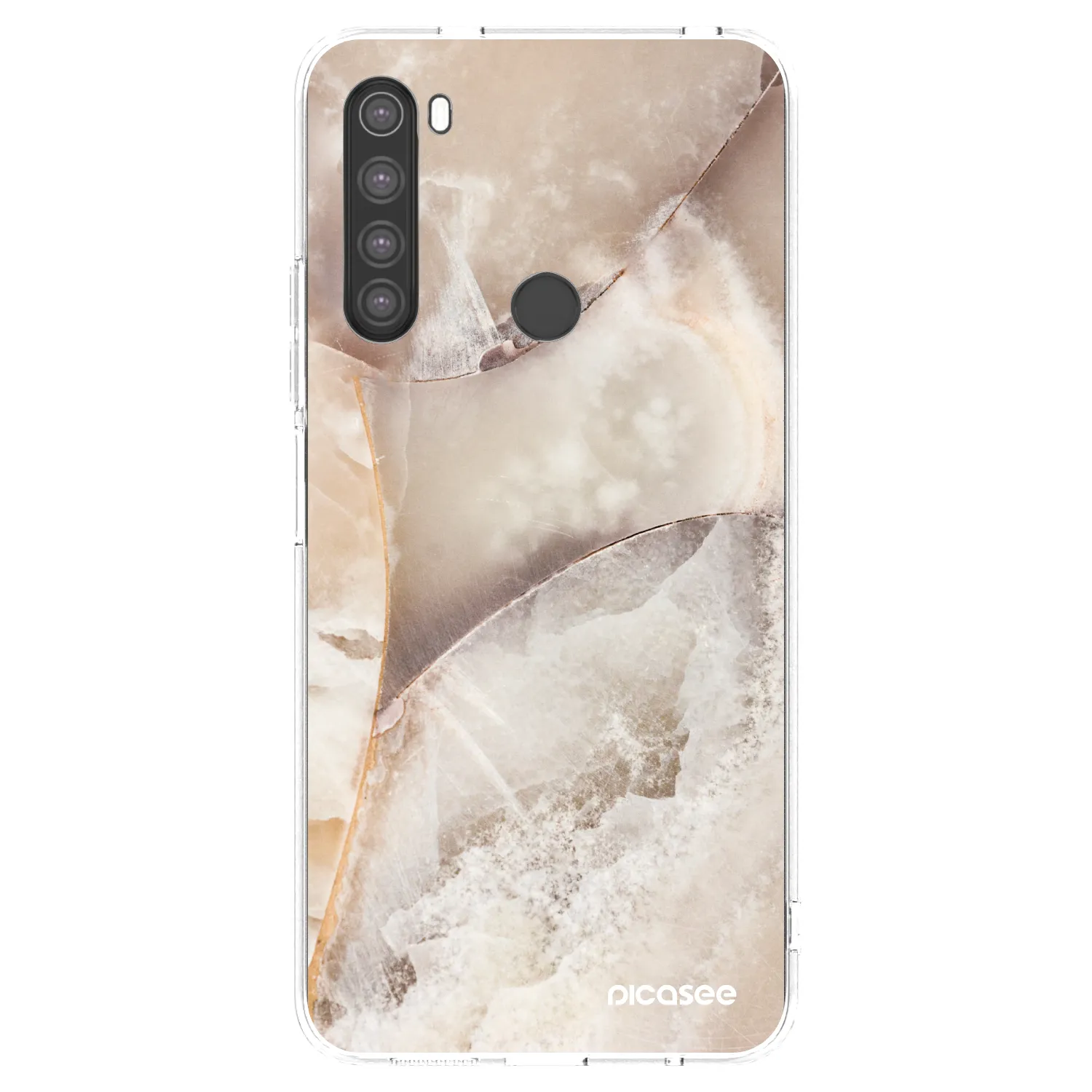 Picasee silikonski prozorni ovitek za Xiaomi Redmi Note 8 - Cream marble