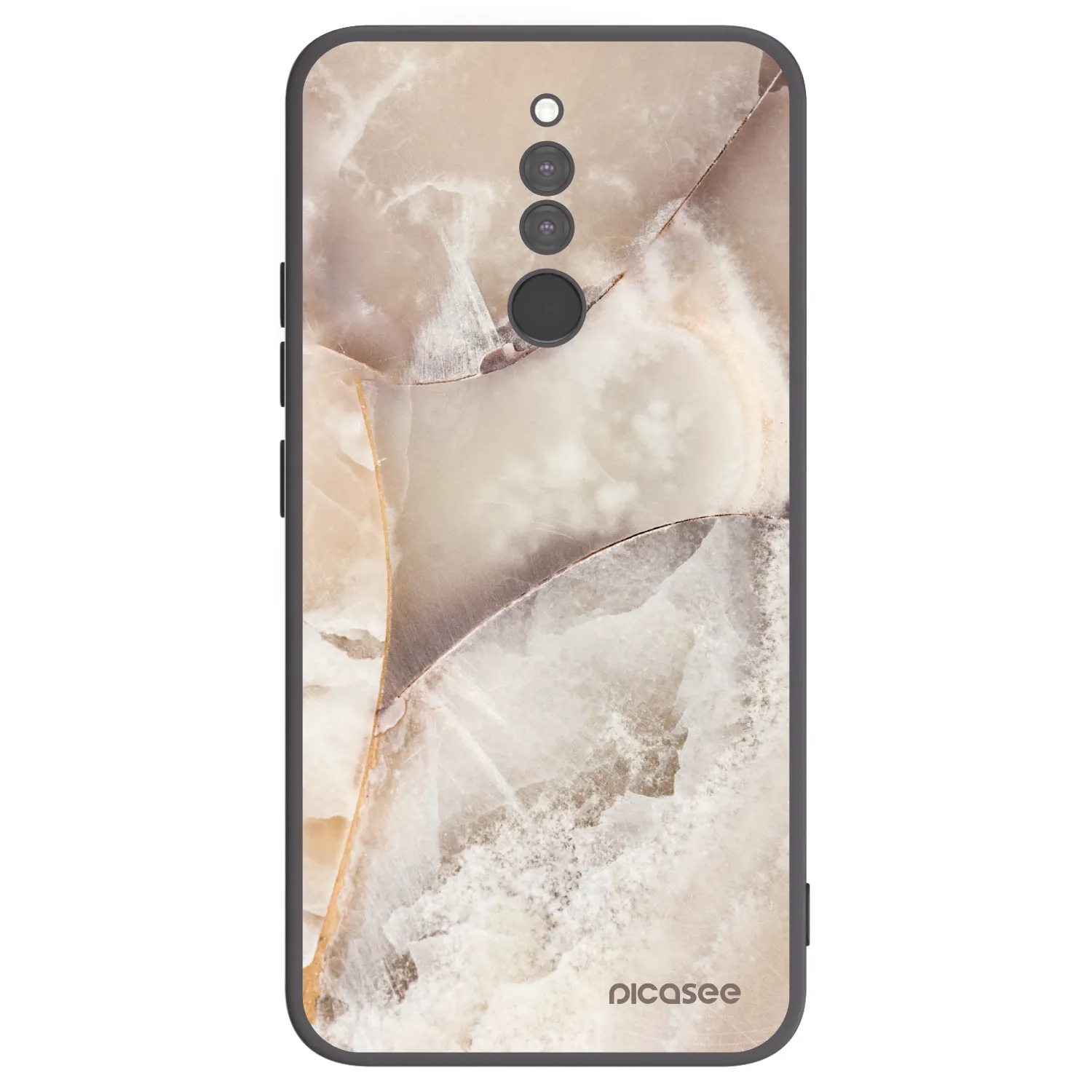 Picasee silikonski črni ovitek za Xiaomi Redmi 8 - Cream marble