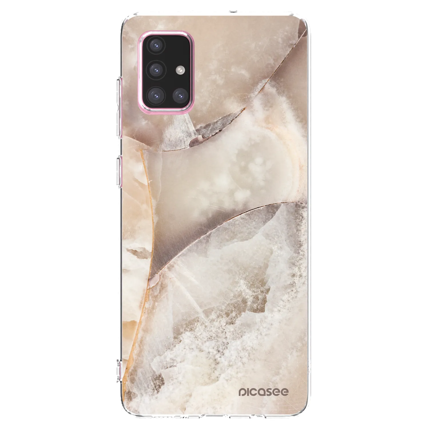 Picasee silikonski prozorni ovitek za Samsung Galaxy A71 A715F - Cream marble