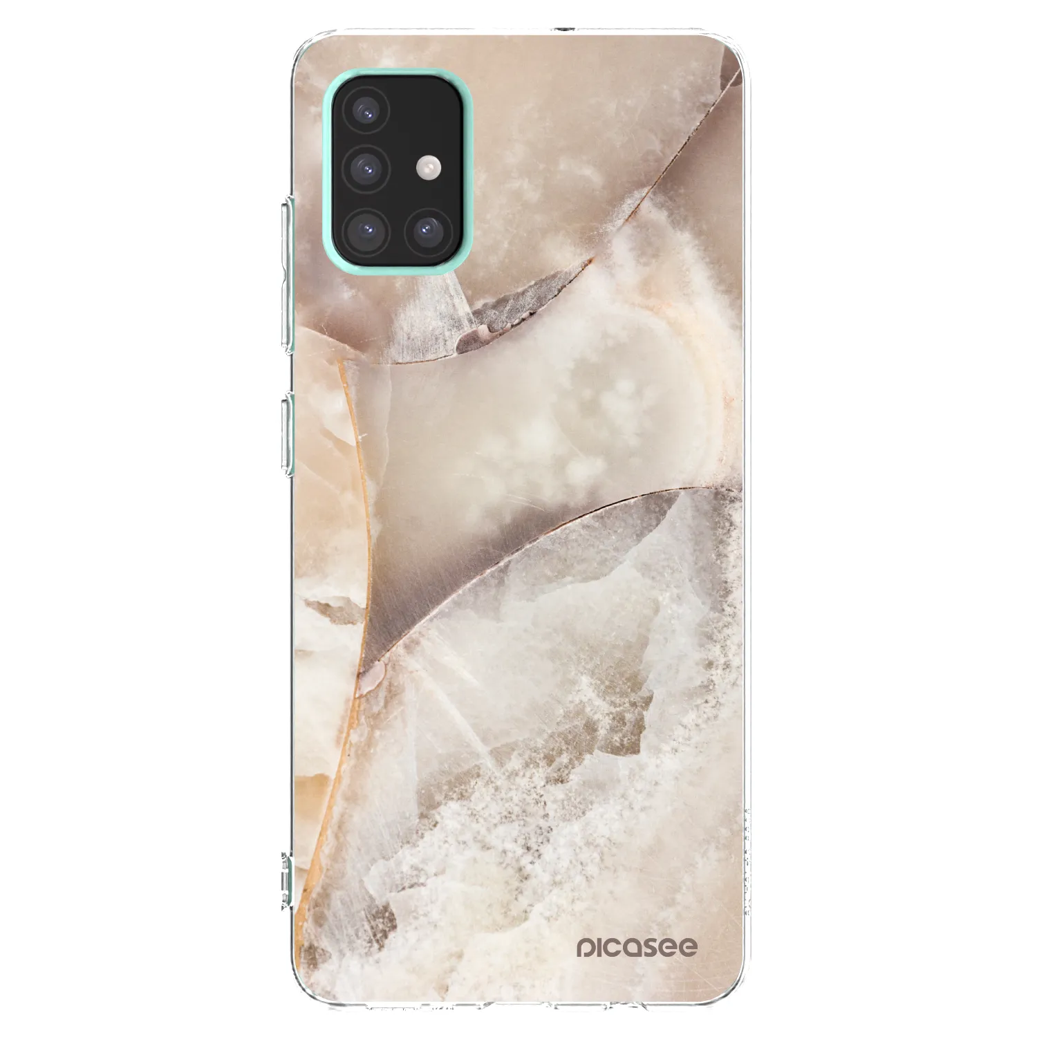 Picasee silikonski prozorni ovitek za Samsung Galaxy A51 A515F - Cream marble