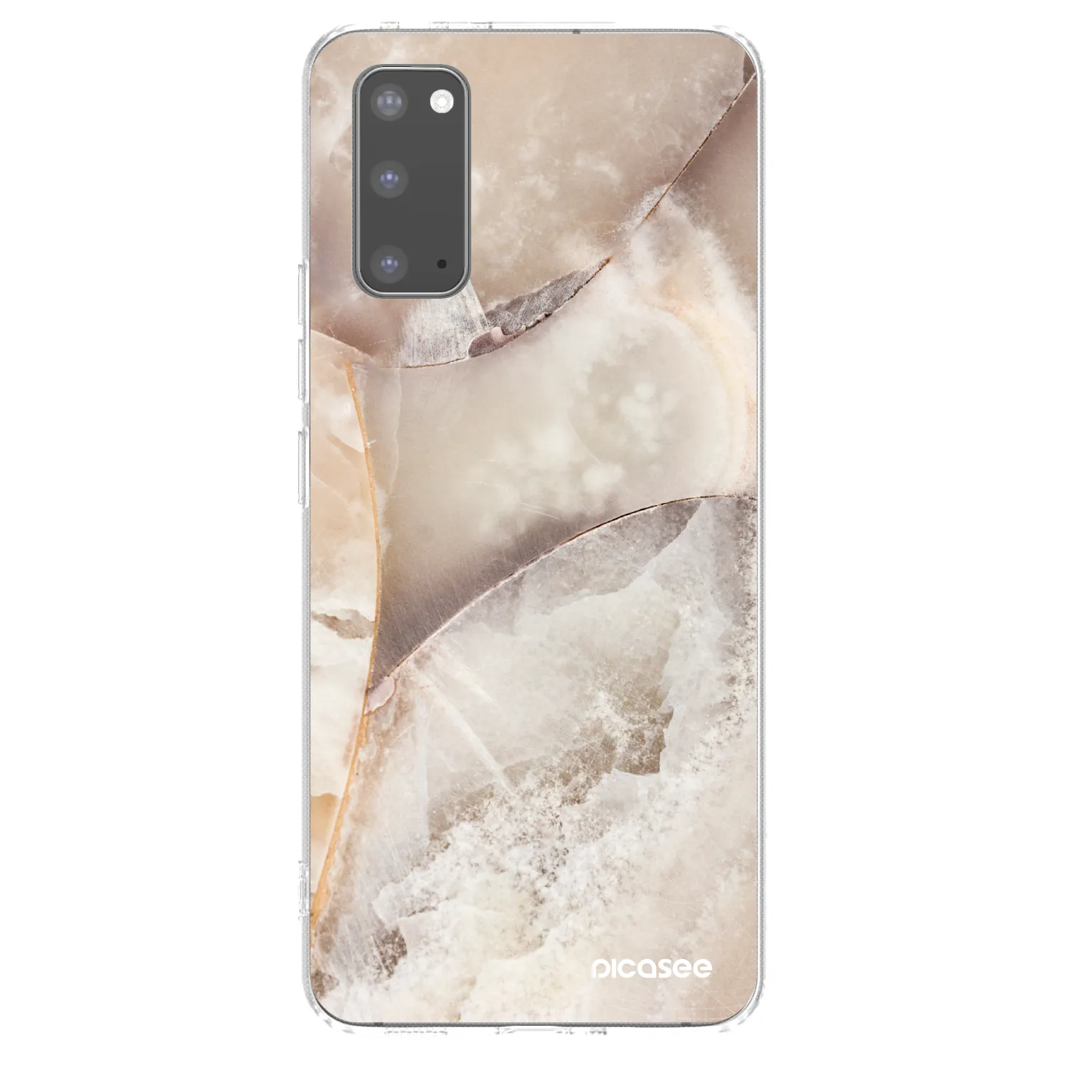 Picasee silikonski prozorni ovitek za Samsung Galaxy S20 G980F - Cream marble