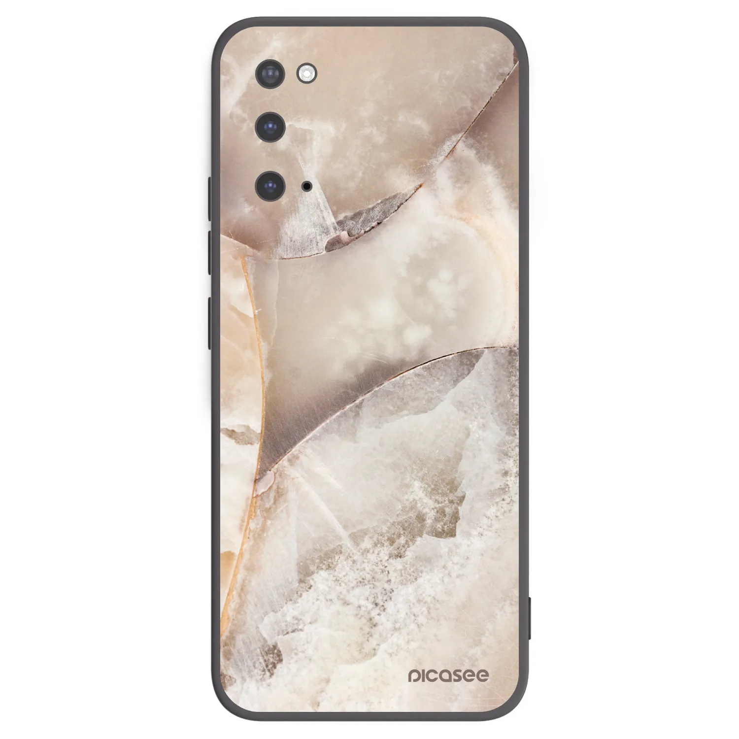 Picasee silikonski črni ovitek za Samsung Galaxy S20 G980F - Cream marble