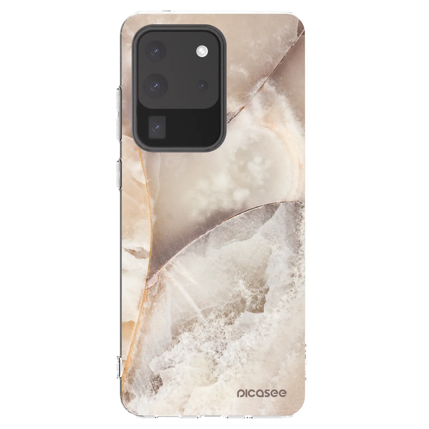 Picasee silikonski prozorni ovitek za Samsung Galaxy S20 Ultra 5G G988F - Cream marble