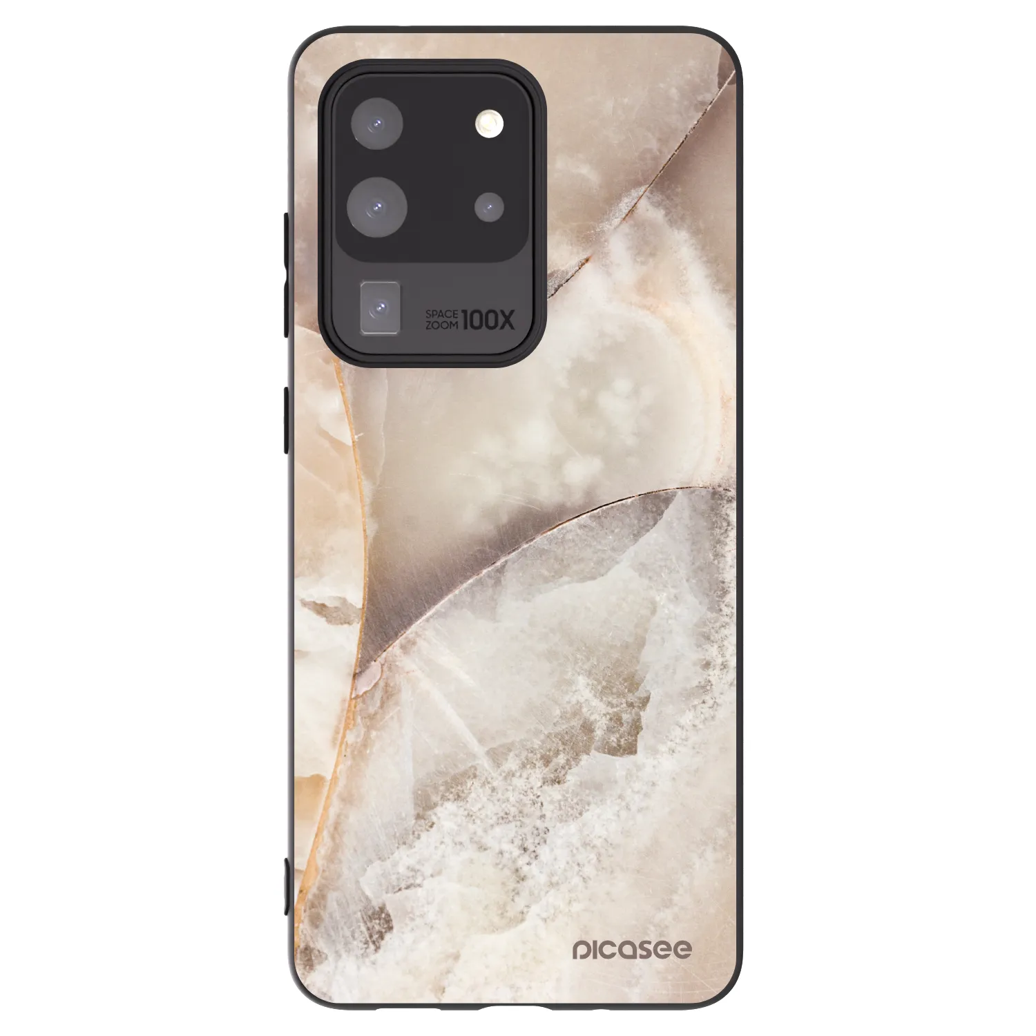 Picasee silikonski črni ovitek za Samsung Galaxy S20 Ultra 5G G988F - Cream marble