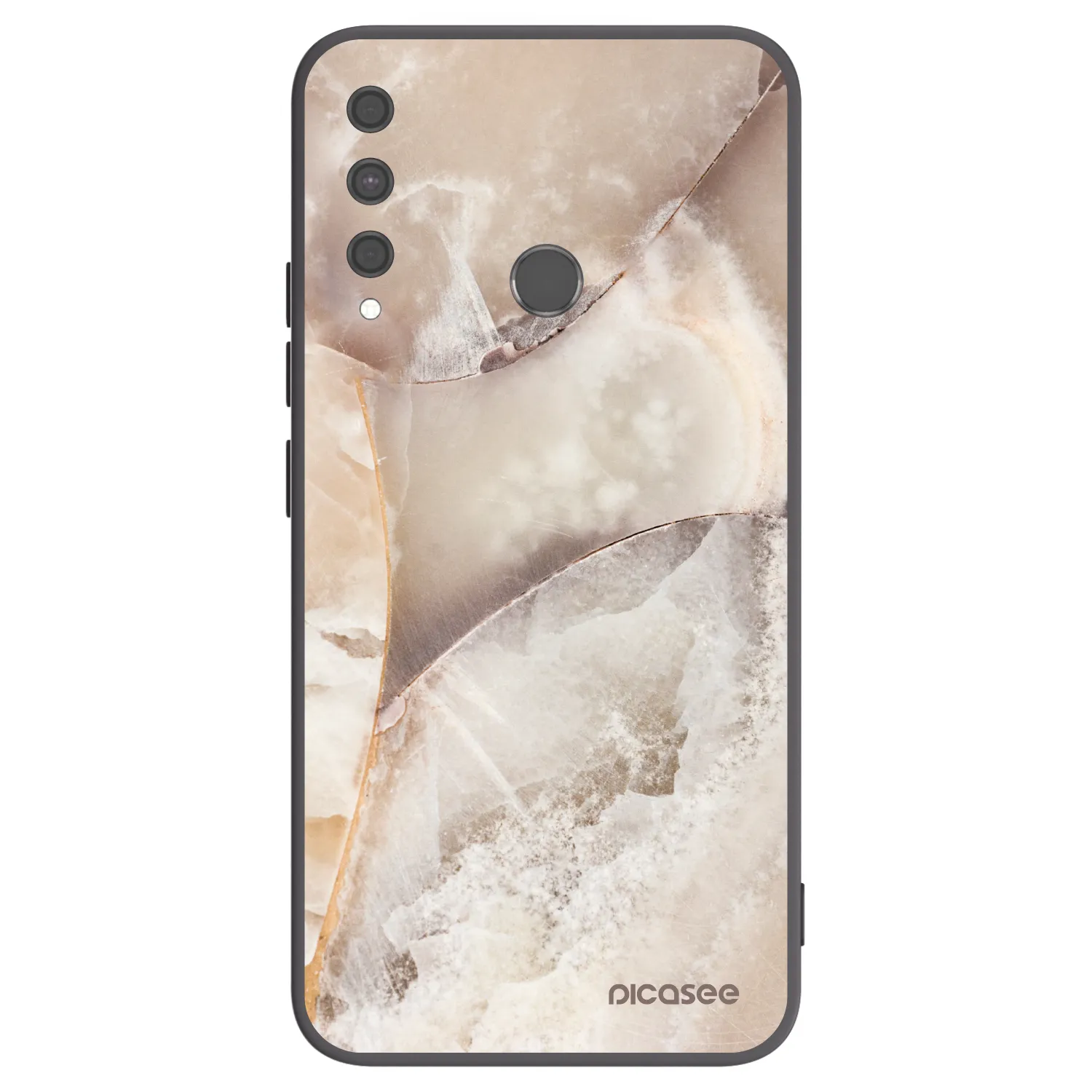 Picasee silikonski črni ovitek za Huawei P40 Lite E - Cream marble