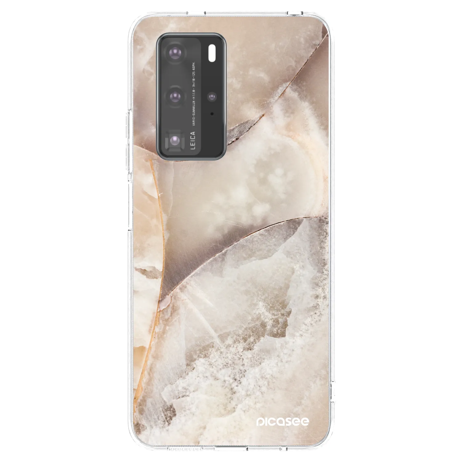 Picasee silikonski prozorni ovitek za Huawei P40 Pro - Cream marble