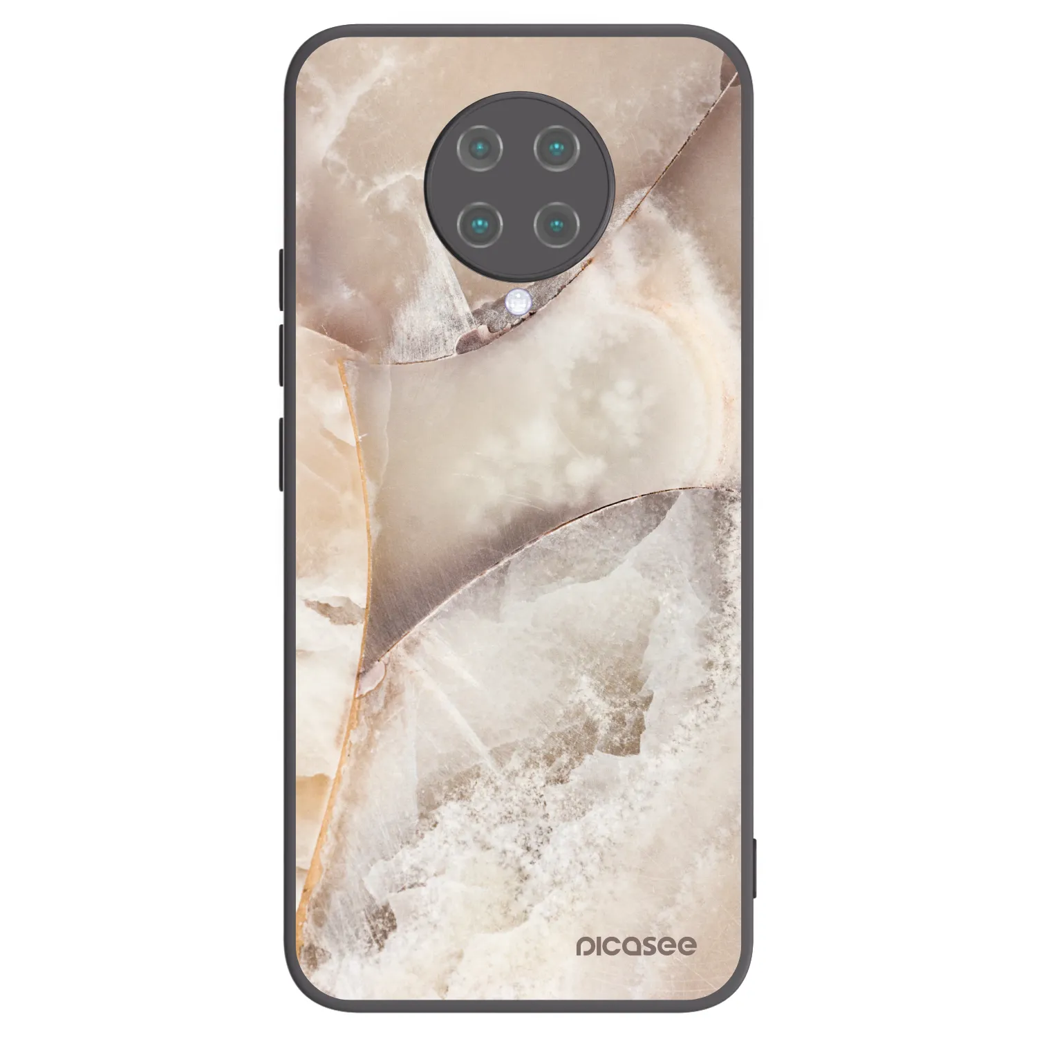 Picasee silikonski črni ovitek za Xiaomi Poco F2 Pro - Cream marble