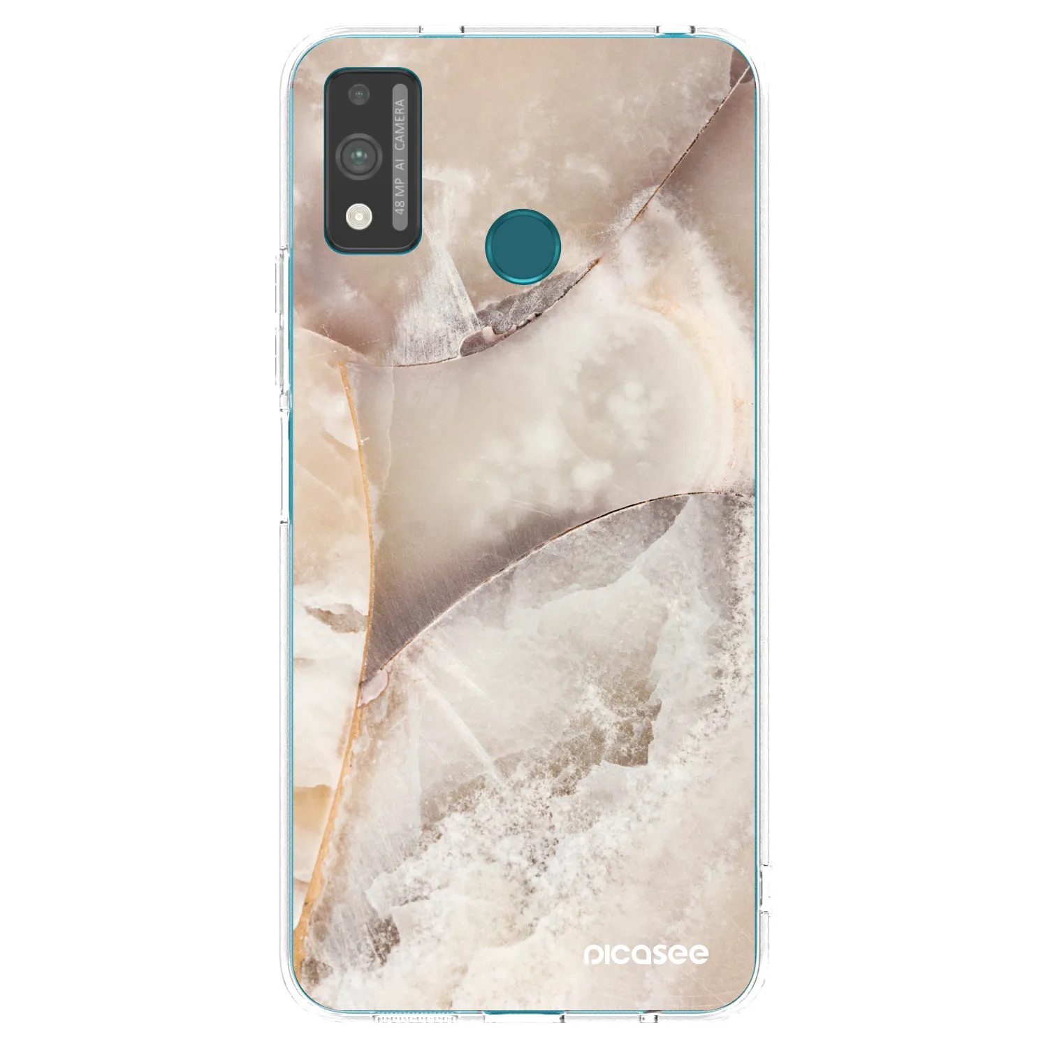 Picasee silikonski prozorni ovitek za Honor 9X Lite - Cream marble