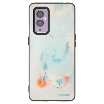 Picasee silikonski črni ovitek za OnePlus 9 - Splash