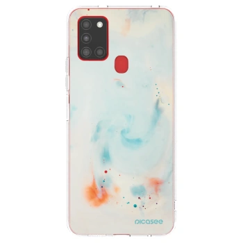Picasee silikonski prozorni ovitek za Samsung Galaxy A21s - Splash