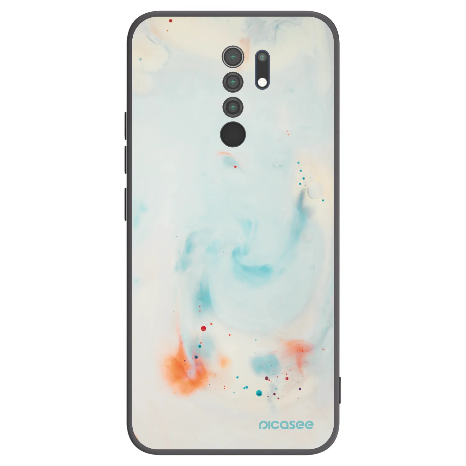 Picasee silikonski črni ovitek za Xiaomi Redmi 9 - Splash