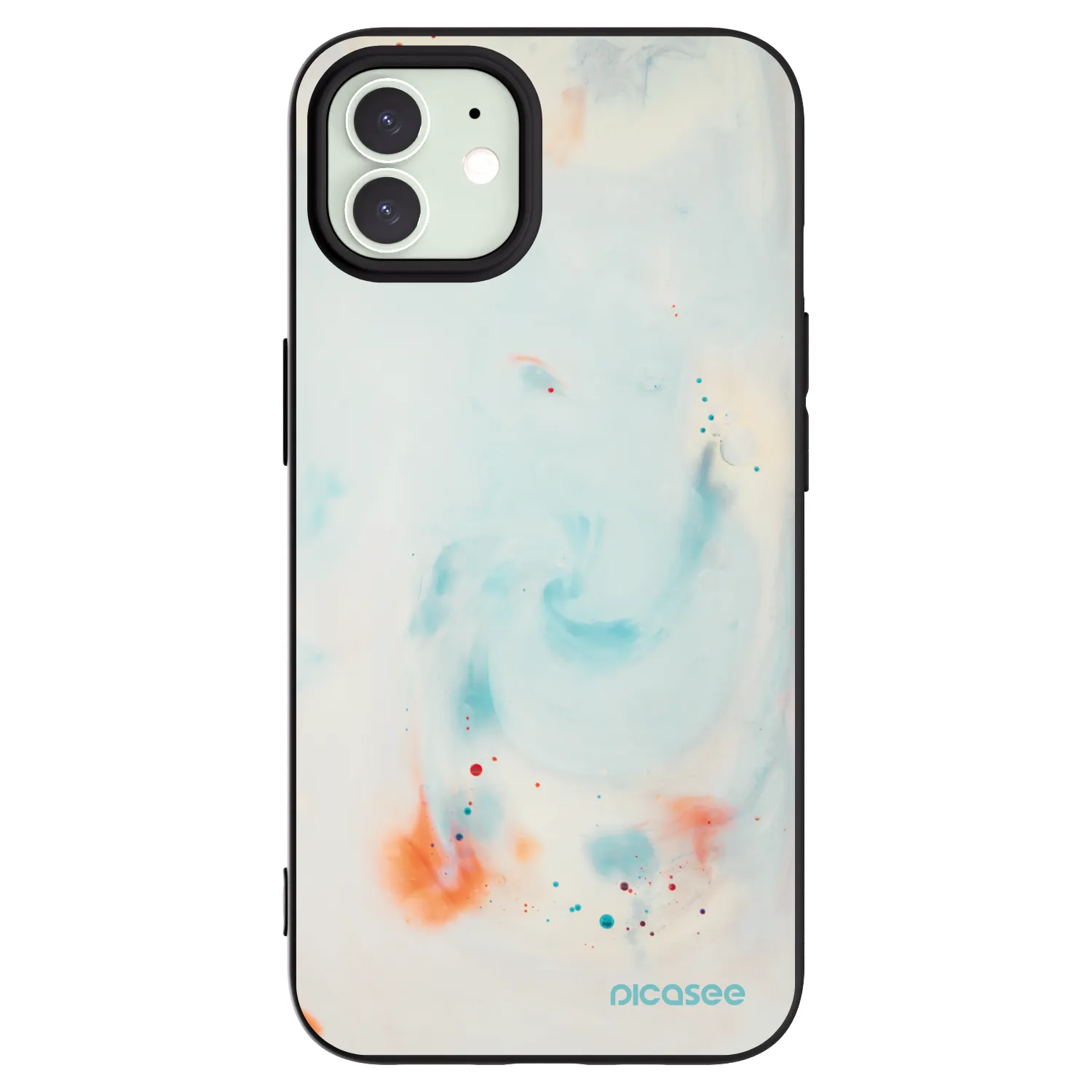 Picasee silikonski črni ovitek za Apple iPhone 12 - Splash