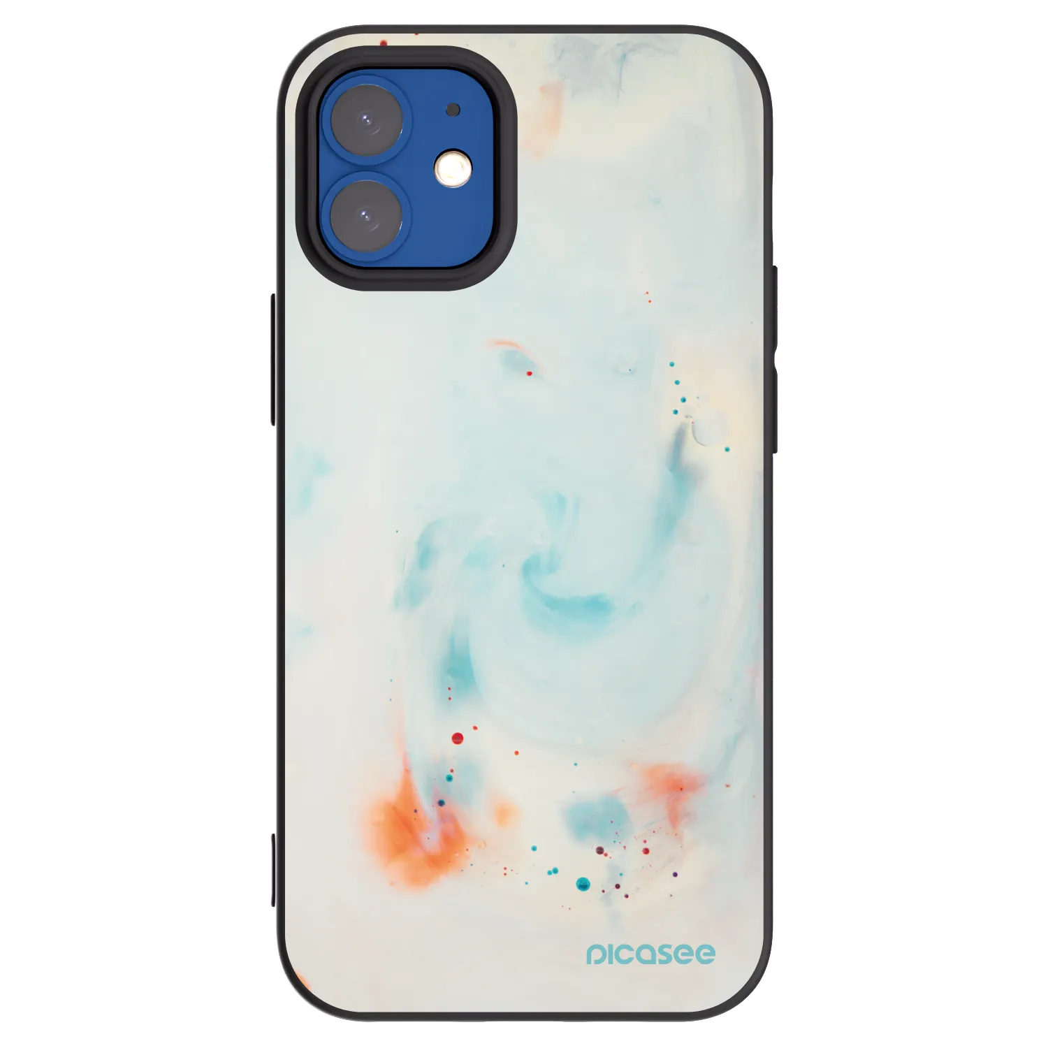 Picasee silikonski črni ovitek za Apple iPhone 12 mini - Splash
