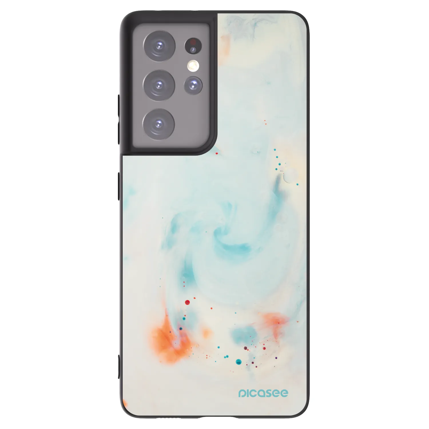 Picasee silikonski črni ovitek za Samsung Galaxy S21 Ultra 5G G998B - Splash