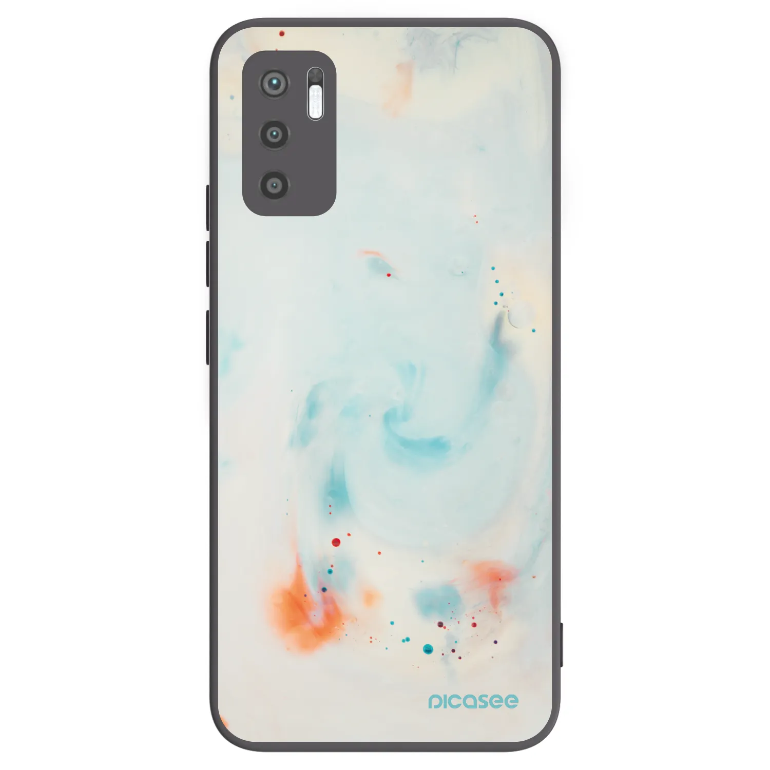 Picasee silikonski črni ovitek za Xiaomi Redmi Note 10 5G - Splash