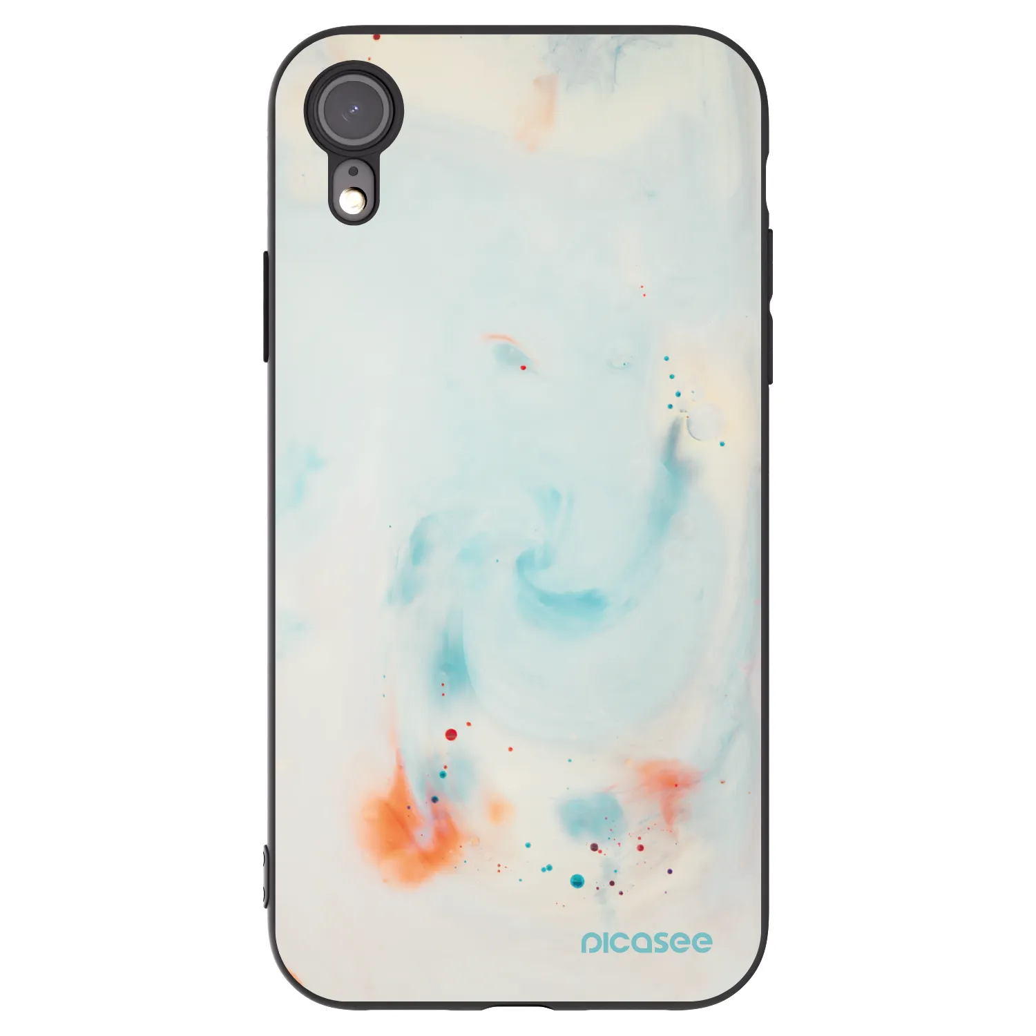 Picasee silikonski črni ovitek za Apple iPhone XR - Splash